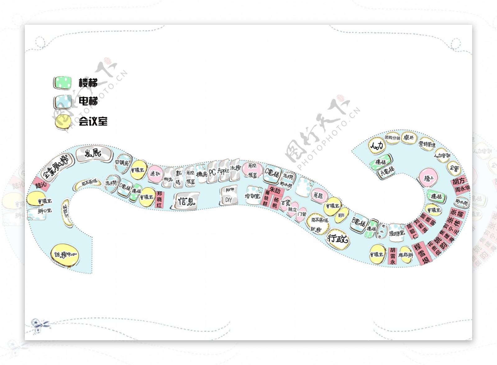 卡通萌版公司平面图