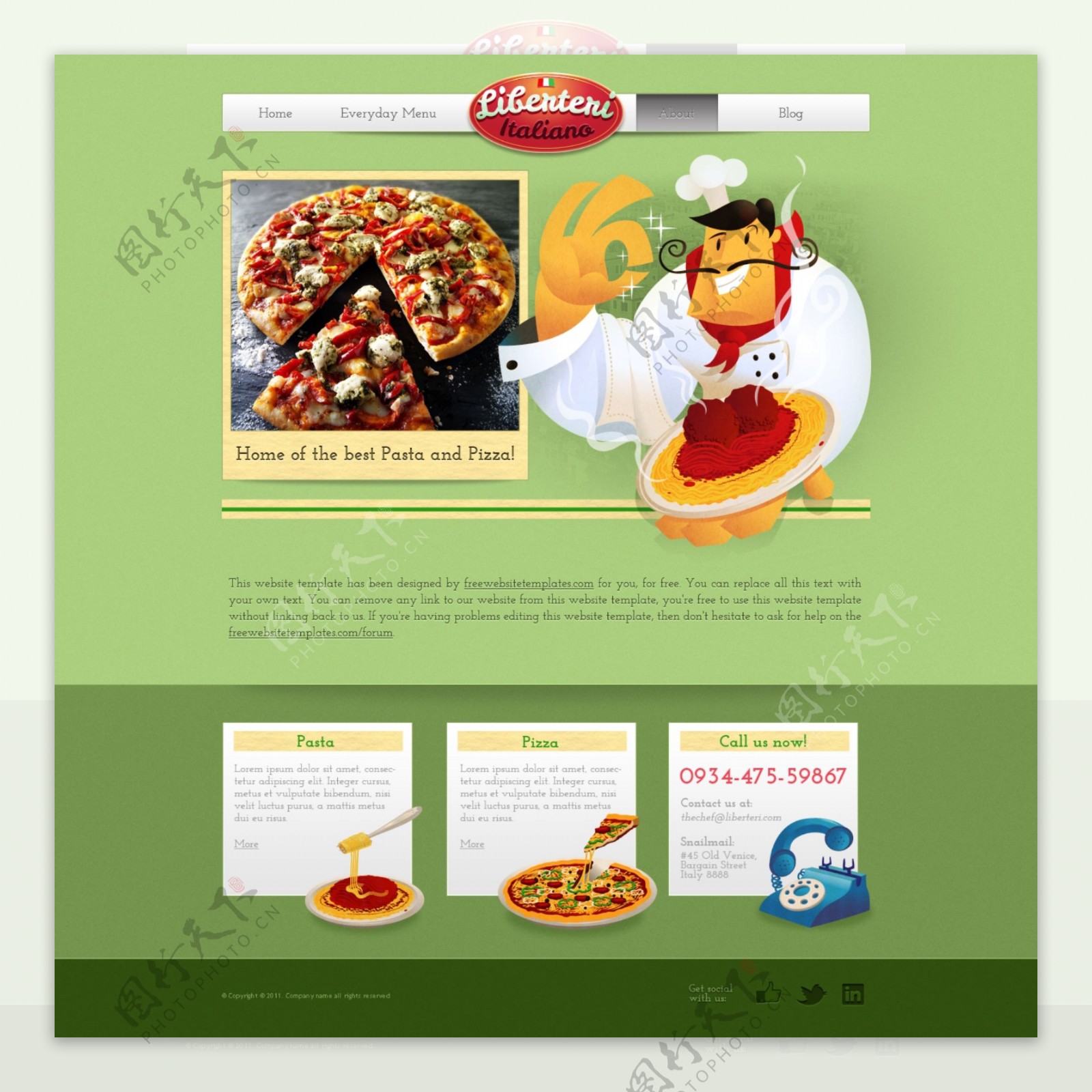 经典披萨网站设计