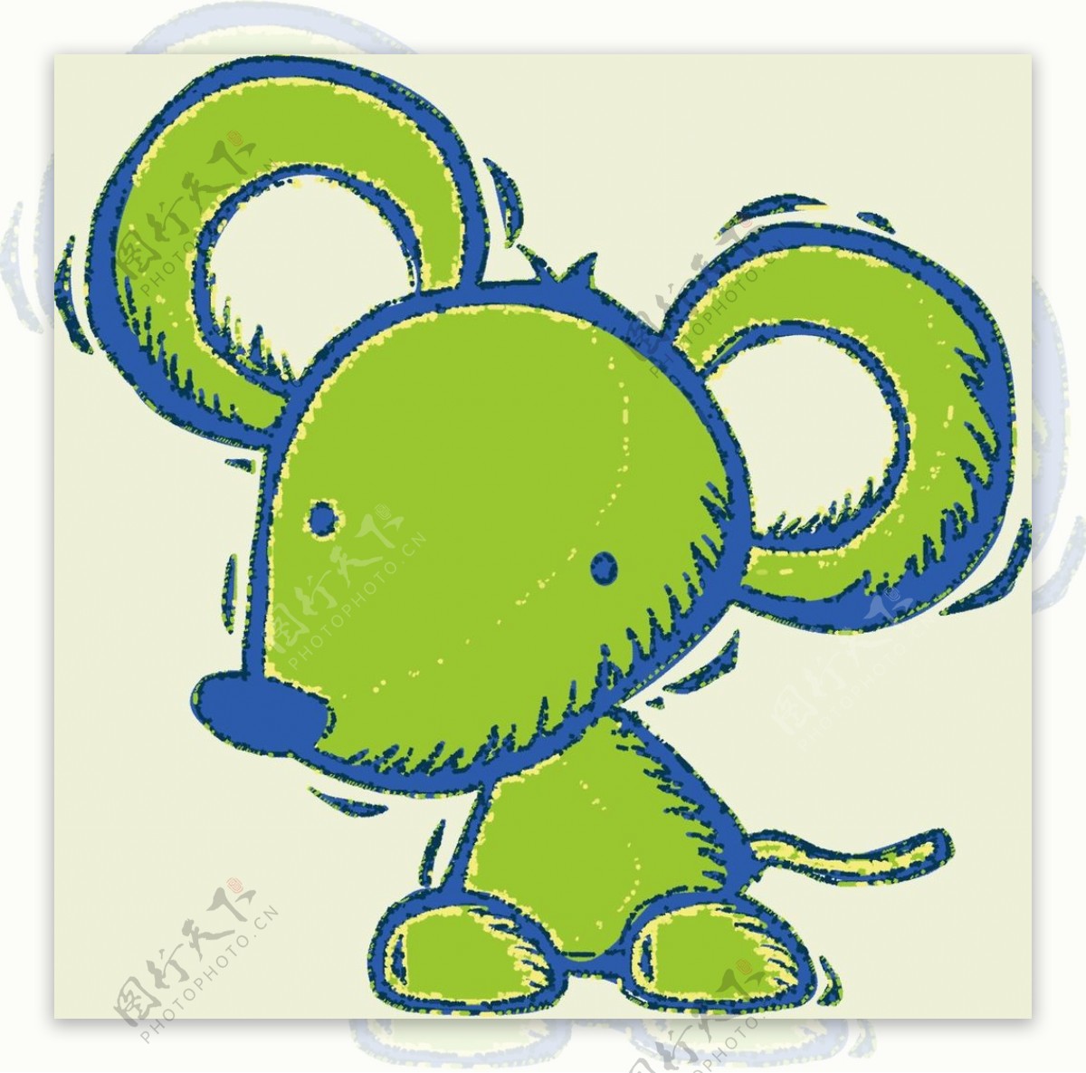 位图动物老鼠可爱卡通色彩免费素材