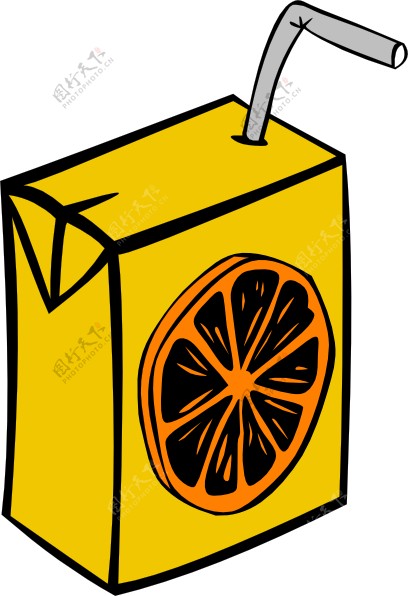 橙汁盒剪贴画