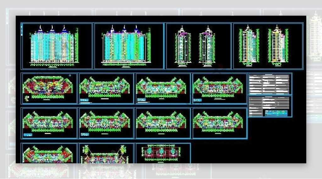 高层住宅楼全套建筑