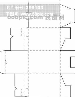 包装盒外形矢量纸盒矢量包装盒展开分割图矢量51