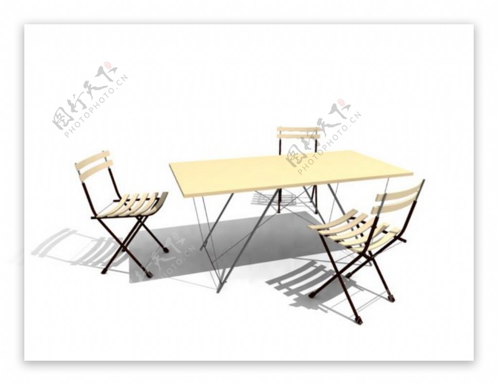 漂亮的桌椅3d模型家具图片素材86