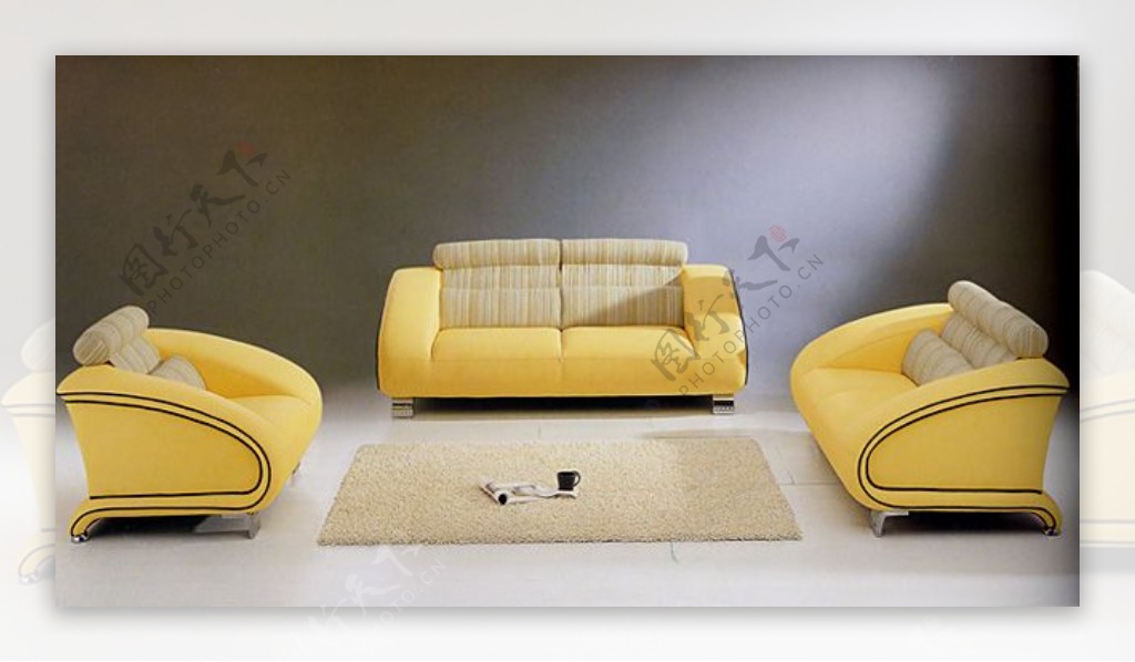 沙发组合3d模型家具效果图74