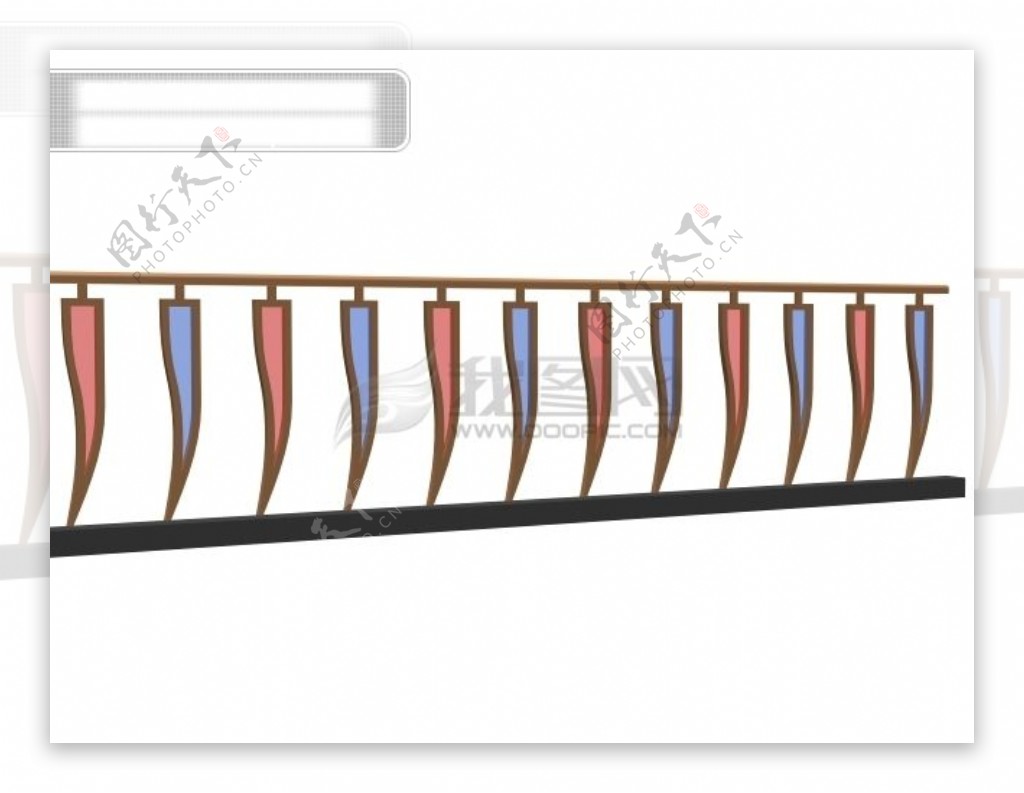 3d华丽栏杆扶手