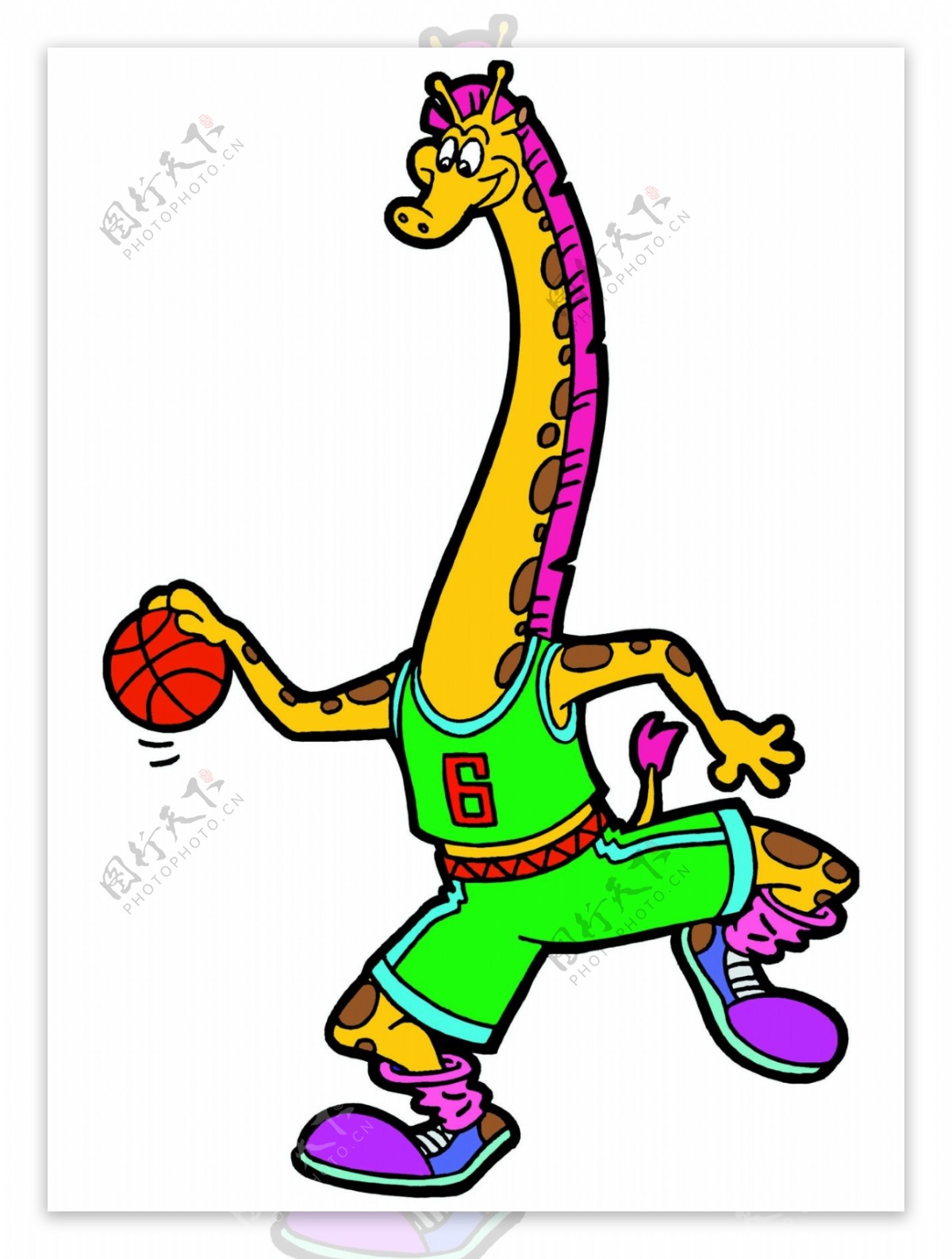 长颈鹿打篮球图片
