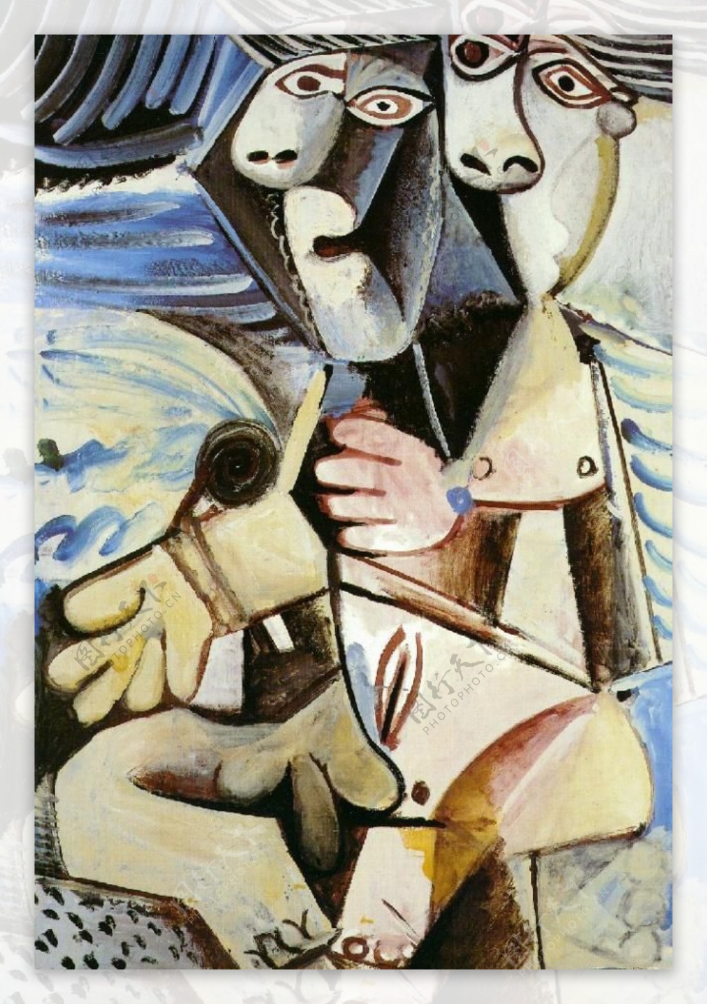 1971鎭einte西班牙画家巴勃罗毕加索抽象油画人物人体油画装饰画