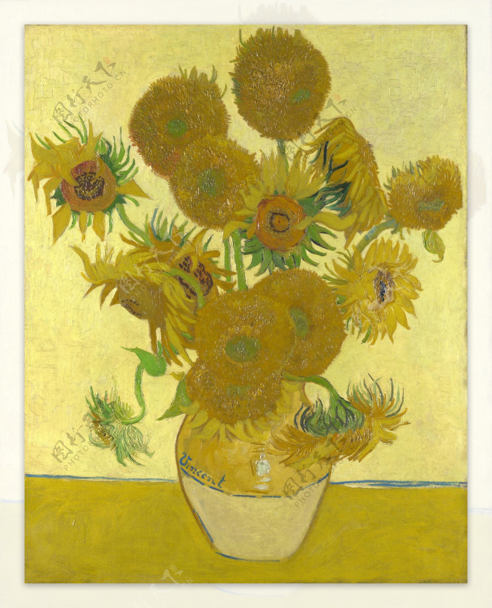 VincentvanGoghSunflowers花卉水果蔬菜器皿静物印象画派写实主义油画装饰画