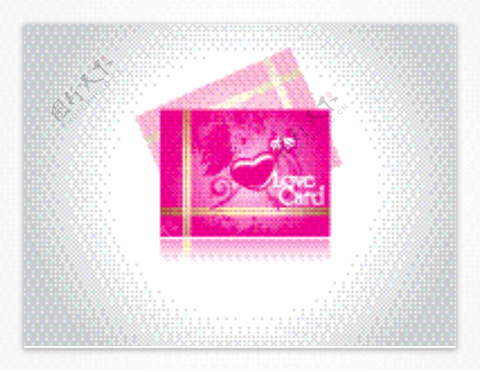 粉红色的爱心卡的背景设置