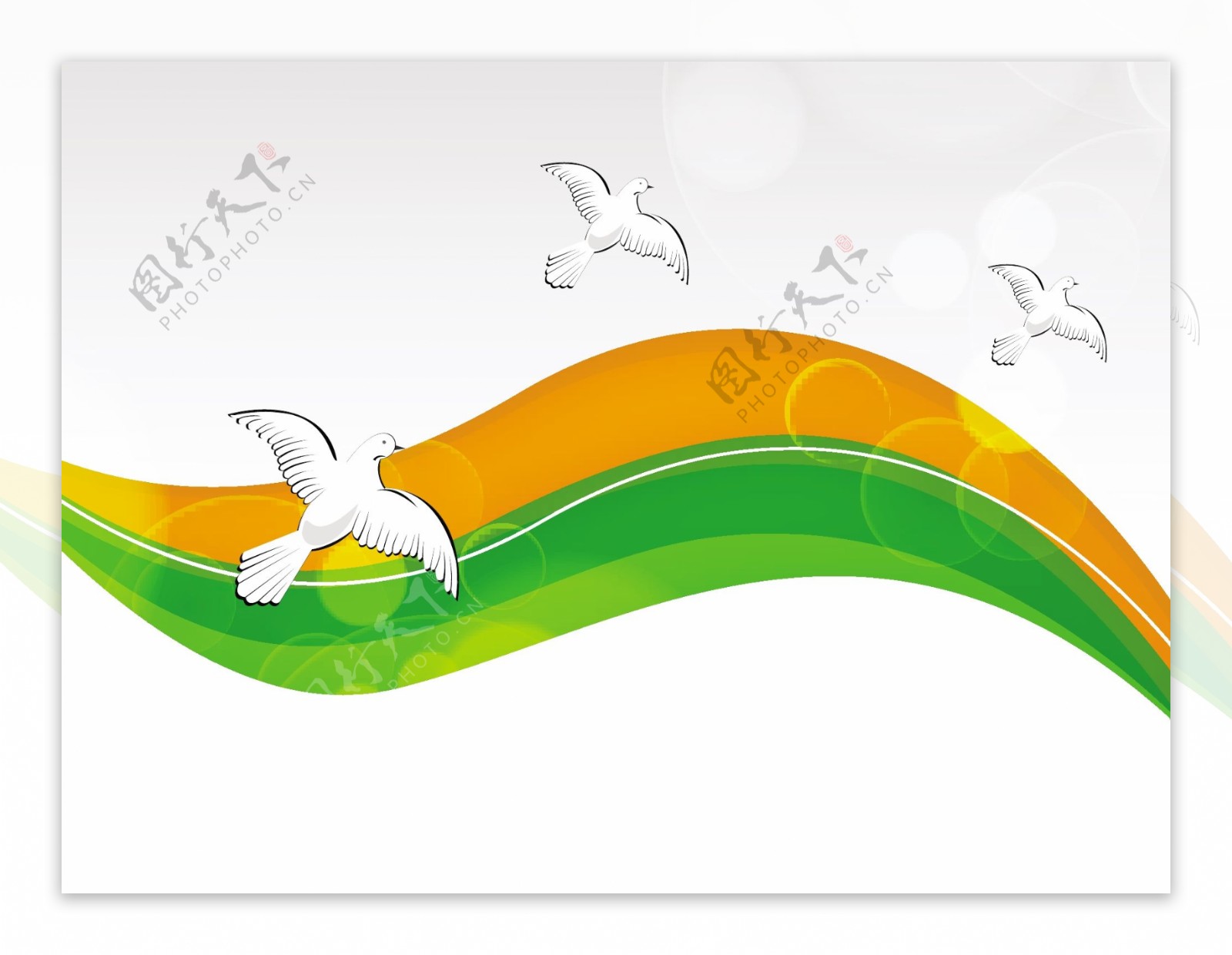 印度国旗颜色的背景与波的创意
