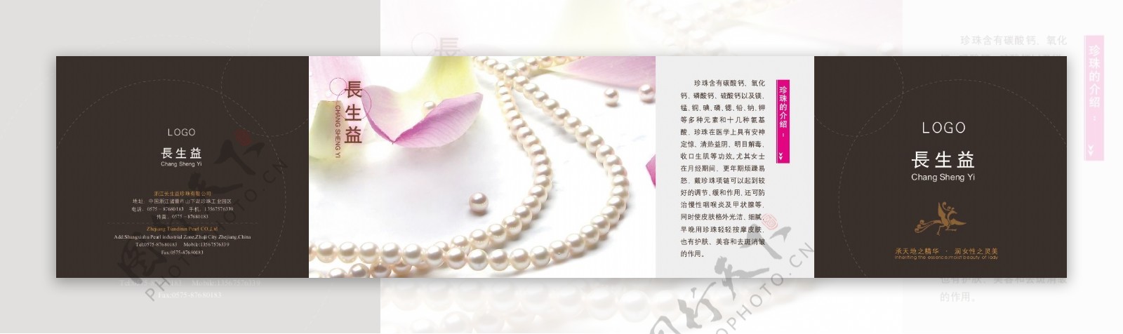 珍珠四折页图片