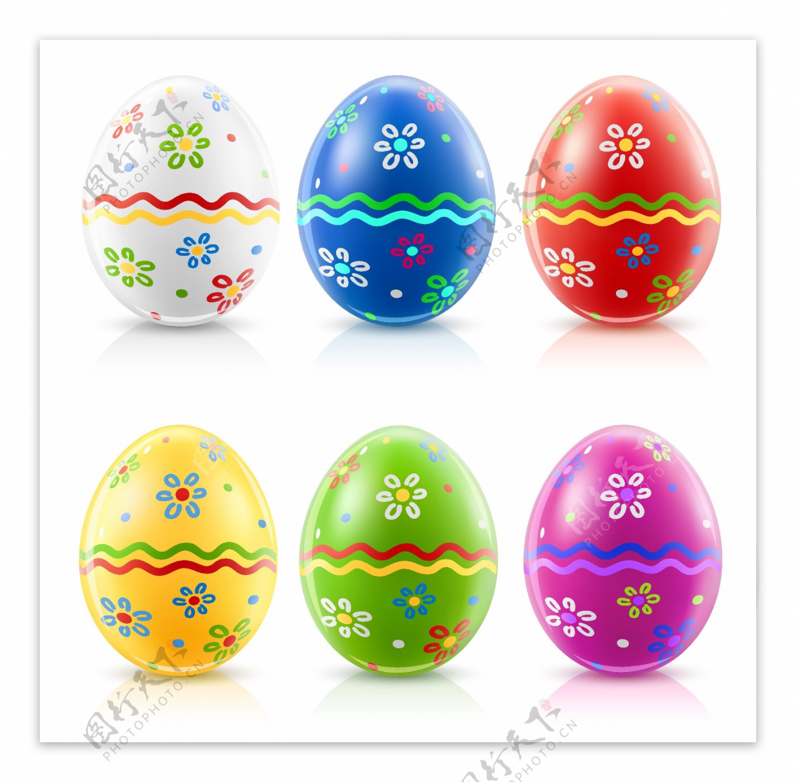 复活节彩蛋的特征矢量素材的复活节彩蛋的特征