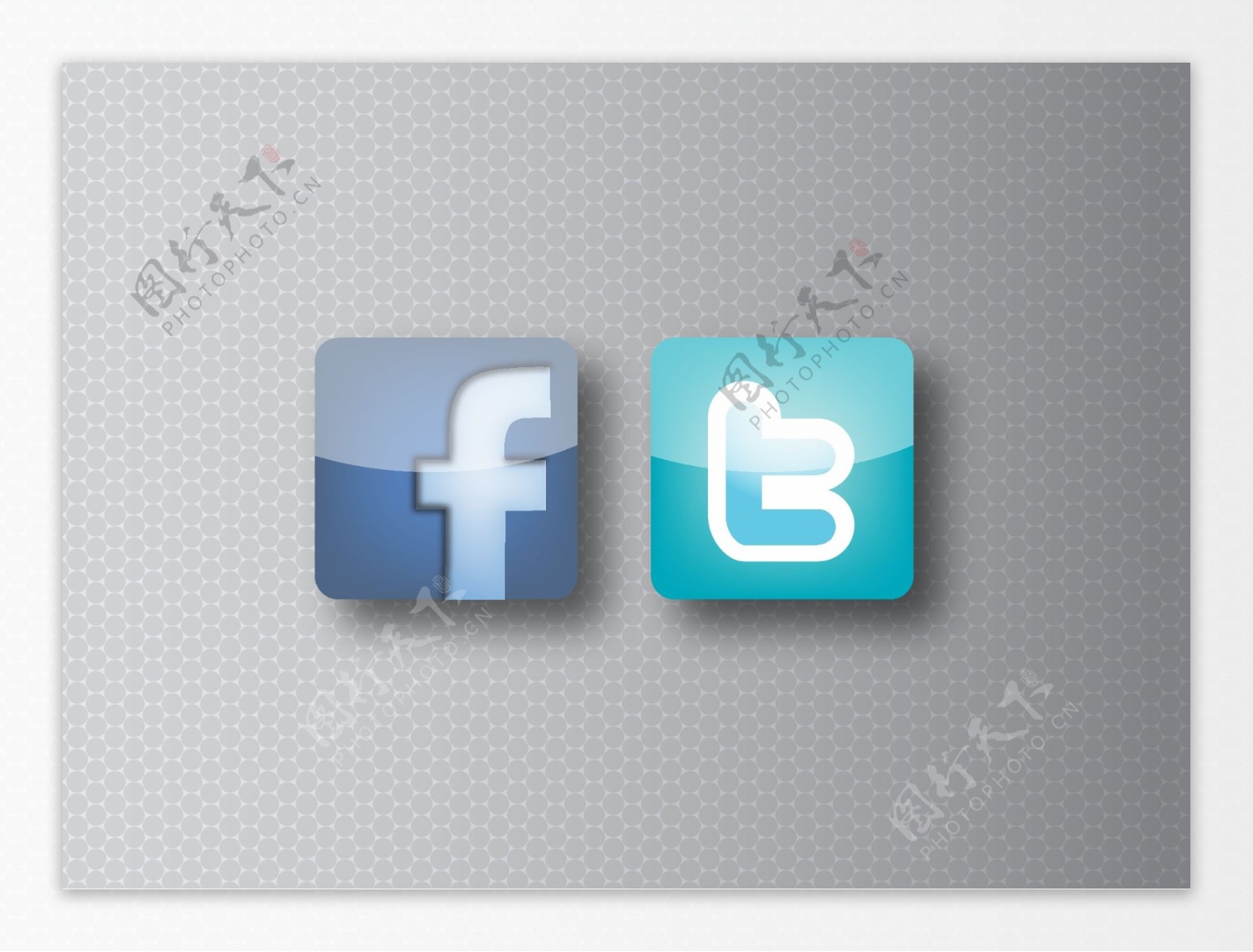facebook和推特图标