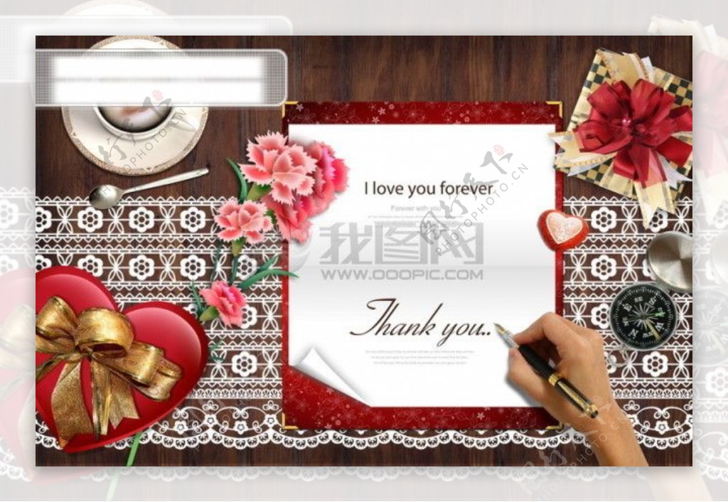 设计元素浪漫爱心礼品盒子糖果信件怀表花纹巧克力psd分层素材源文件09韩国设计元素