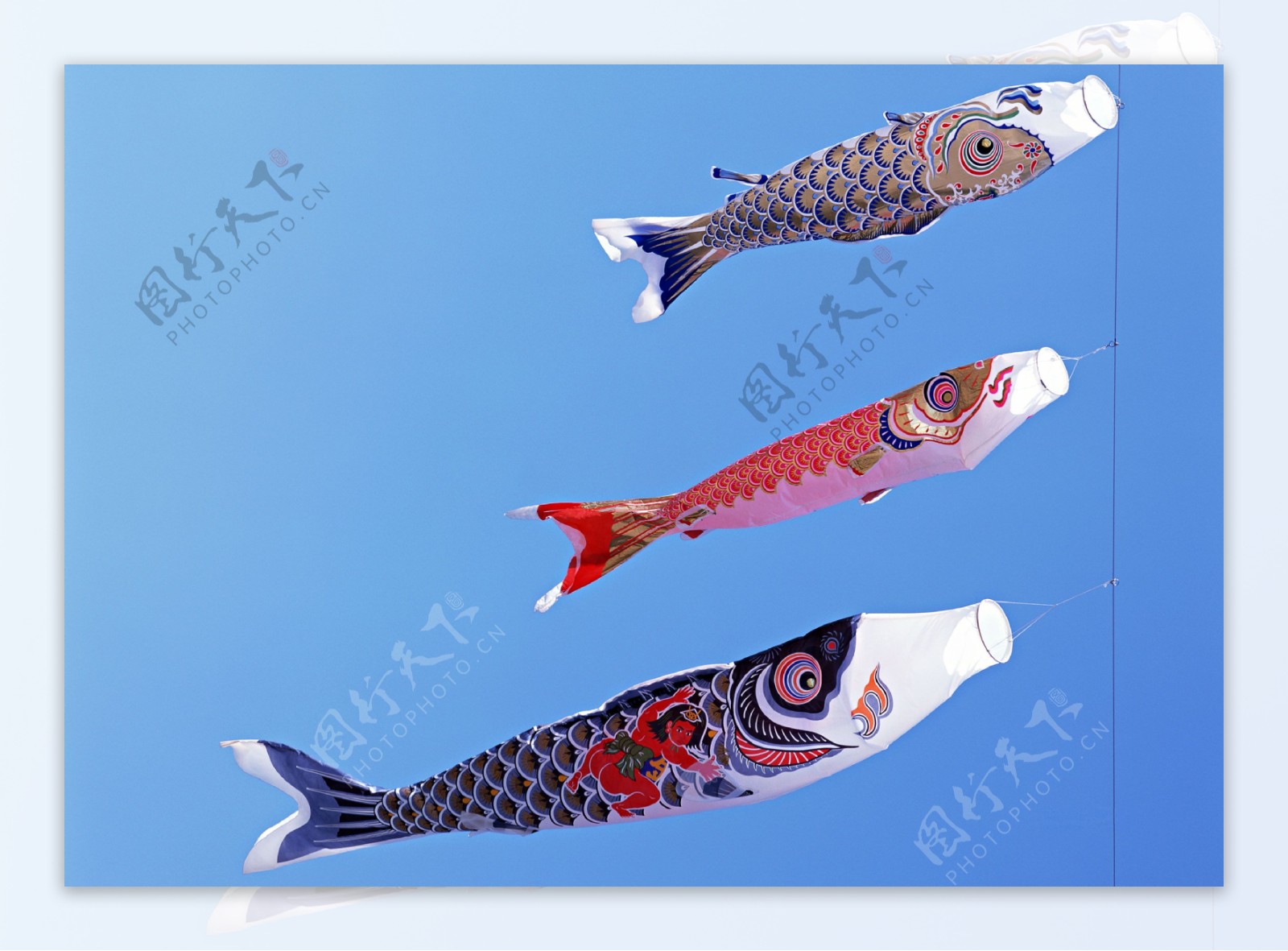 岛国节日习俗装饰品剪纸鱼风筝鱼