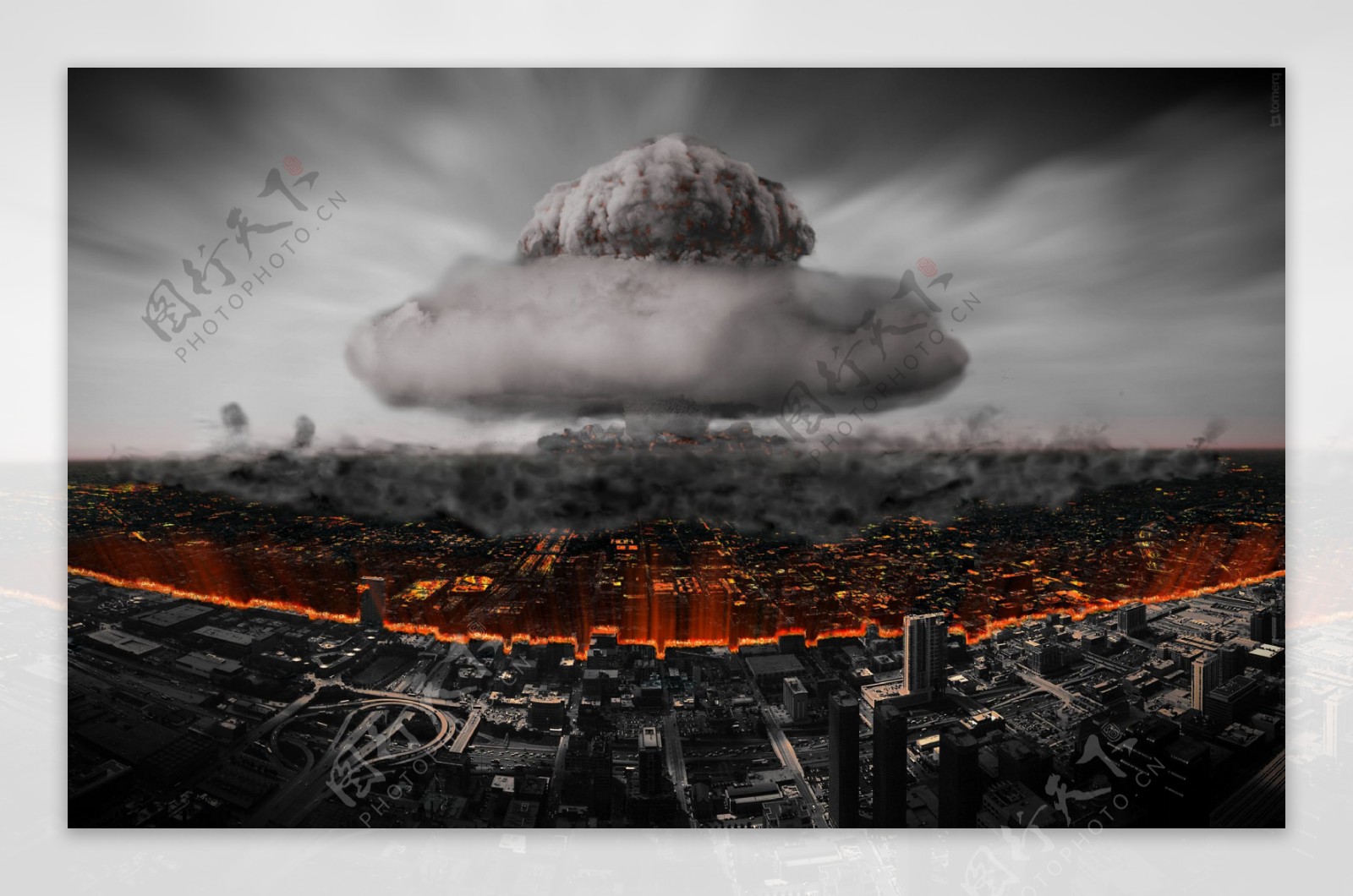 蘑菇云世界末日图片