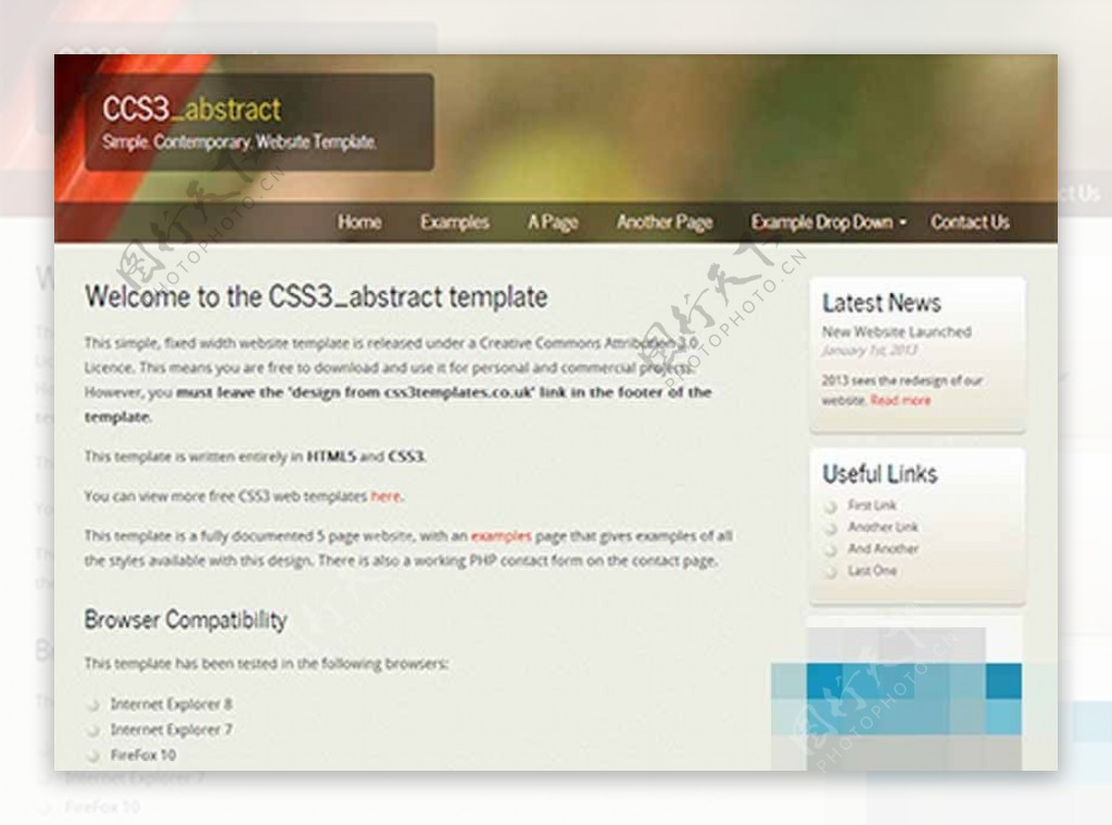 灰色背景透明css3博客模板