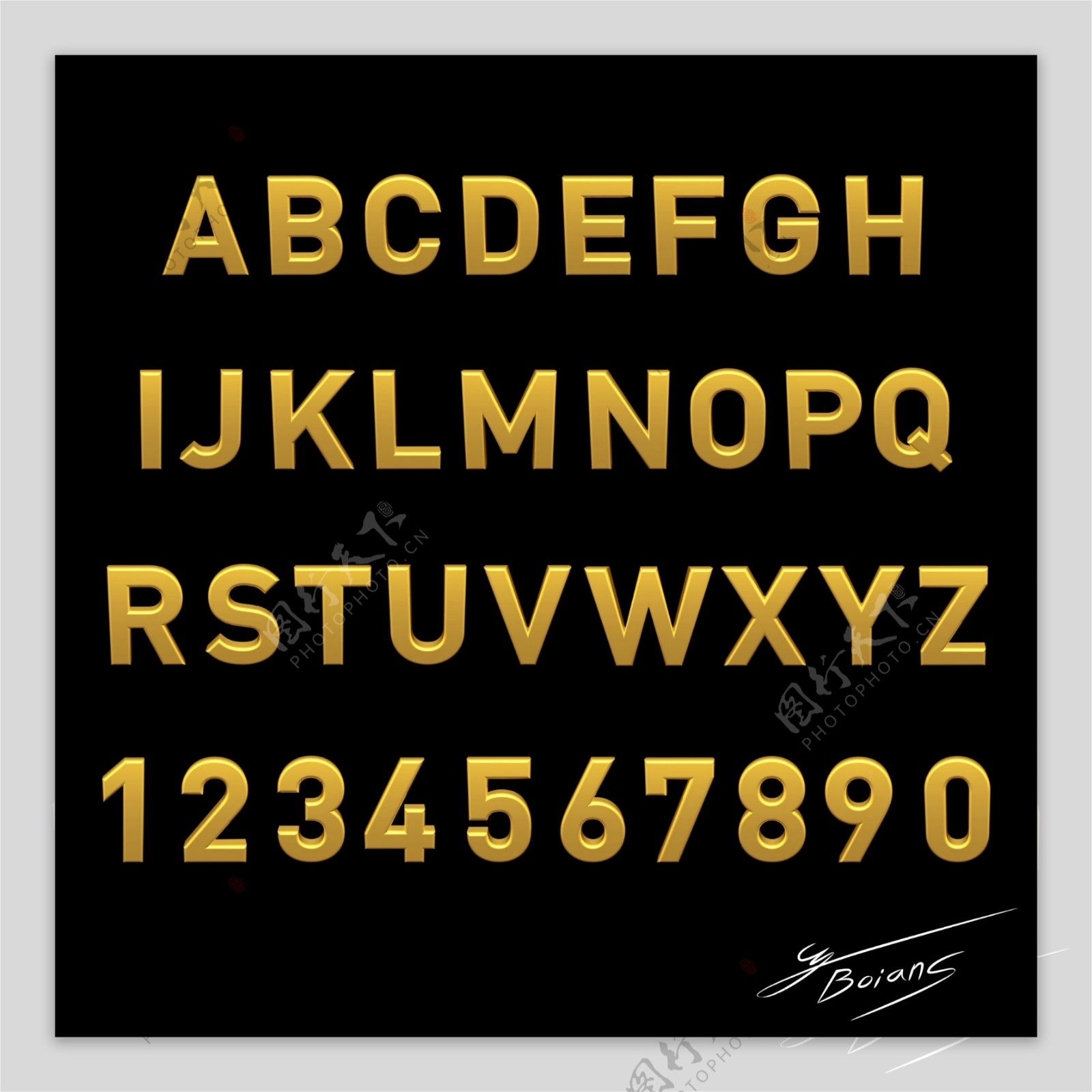 字母数字金色字母金色数字图片