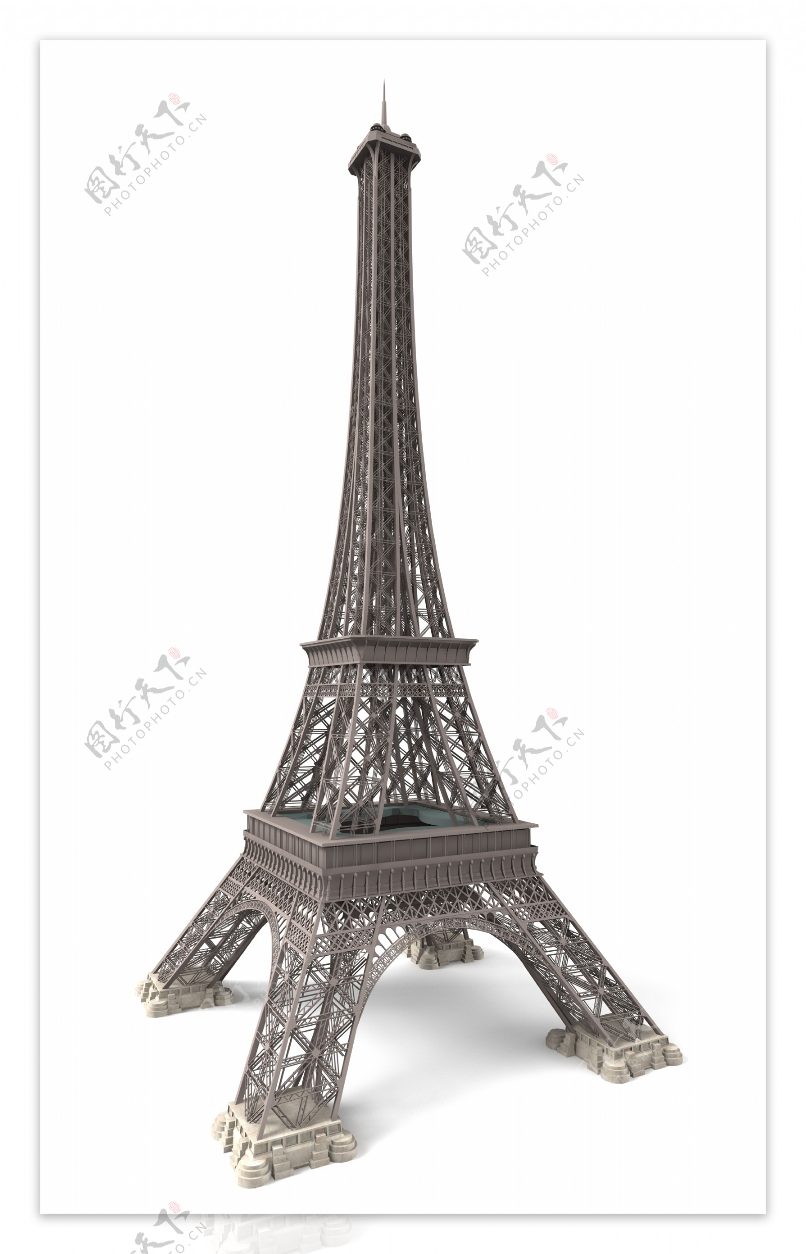 巴黎铁塔3D模型图片