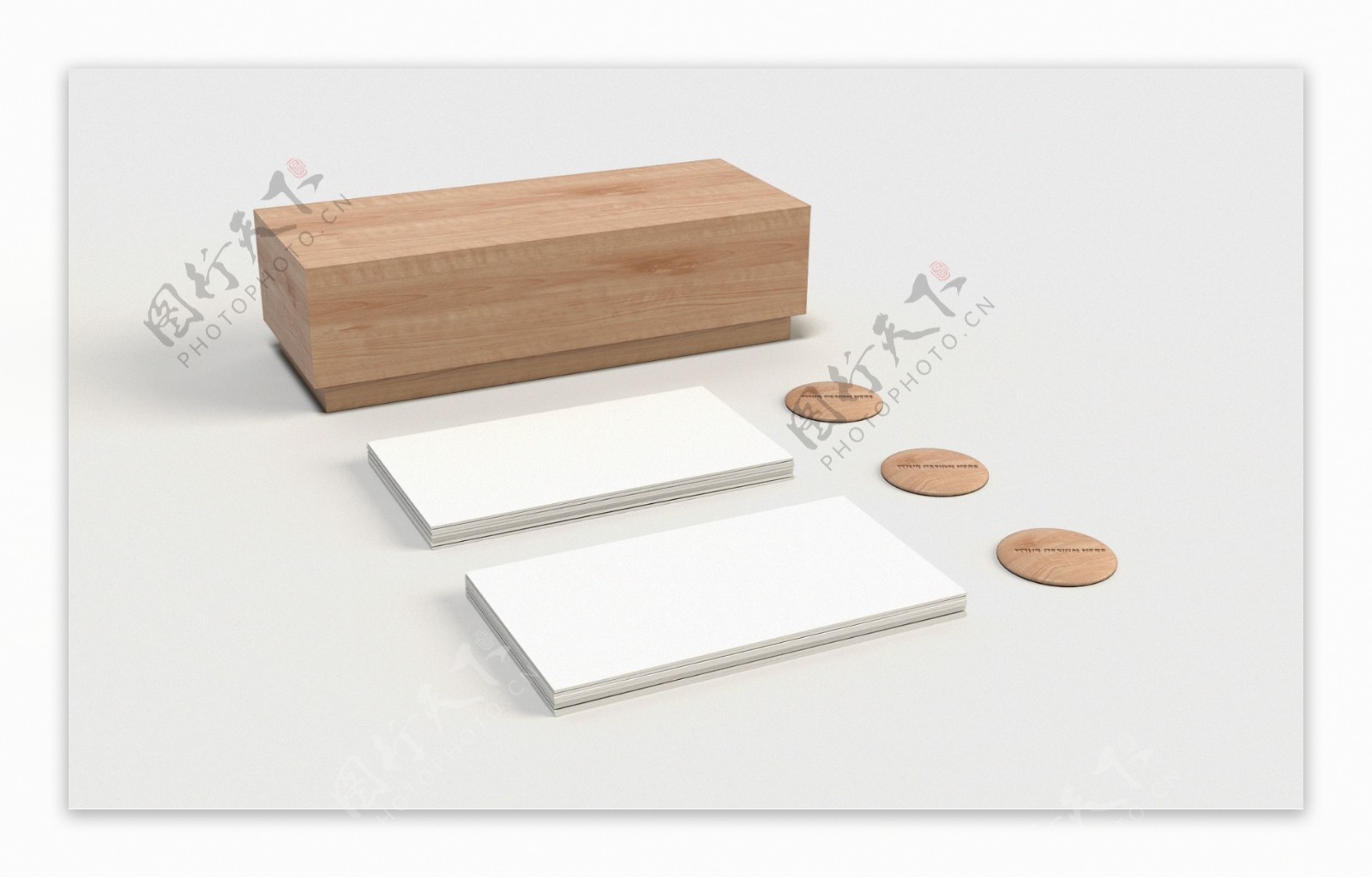 木质名片盒PSD分层素材