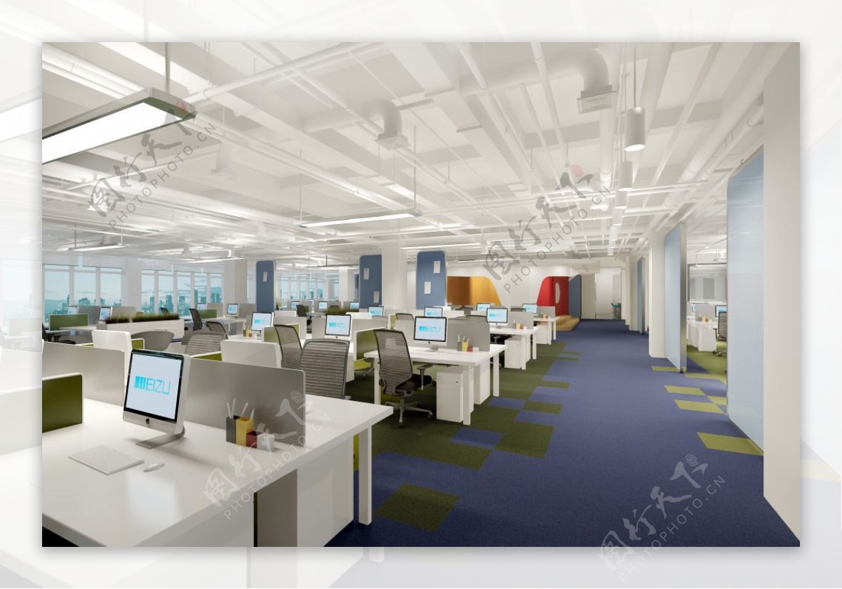 开放式大办公室图片素材-编号07114923-图行天下
