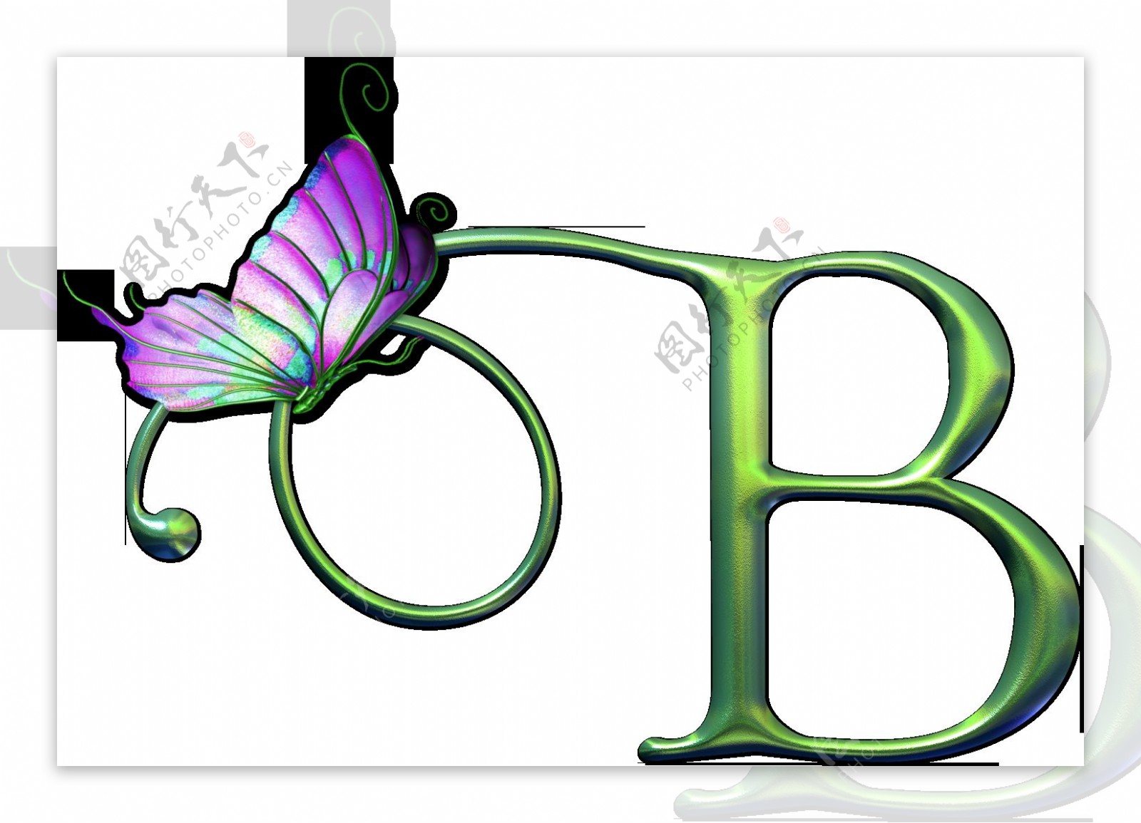 精美26个蝴蝶英文字母图片