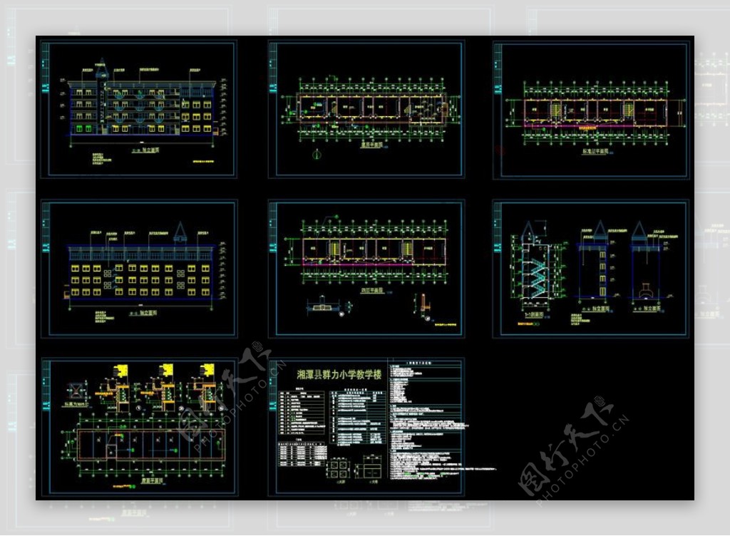 某小学教学楼施工图cad图纸