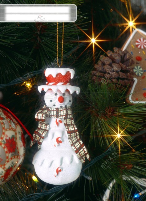 圣诞礼物雪人礼品盒圣诞树烛光海星铃铛风铃