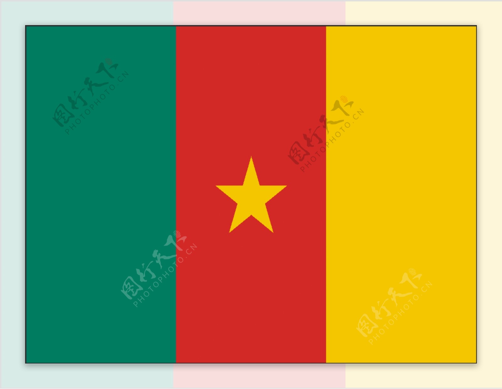 矢量喀麦隆国旗