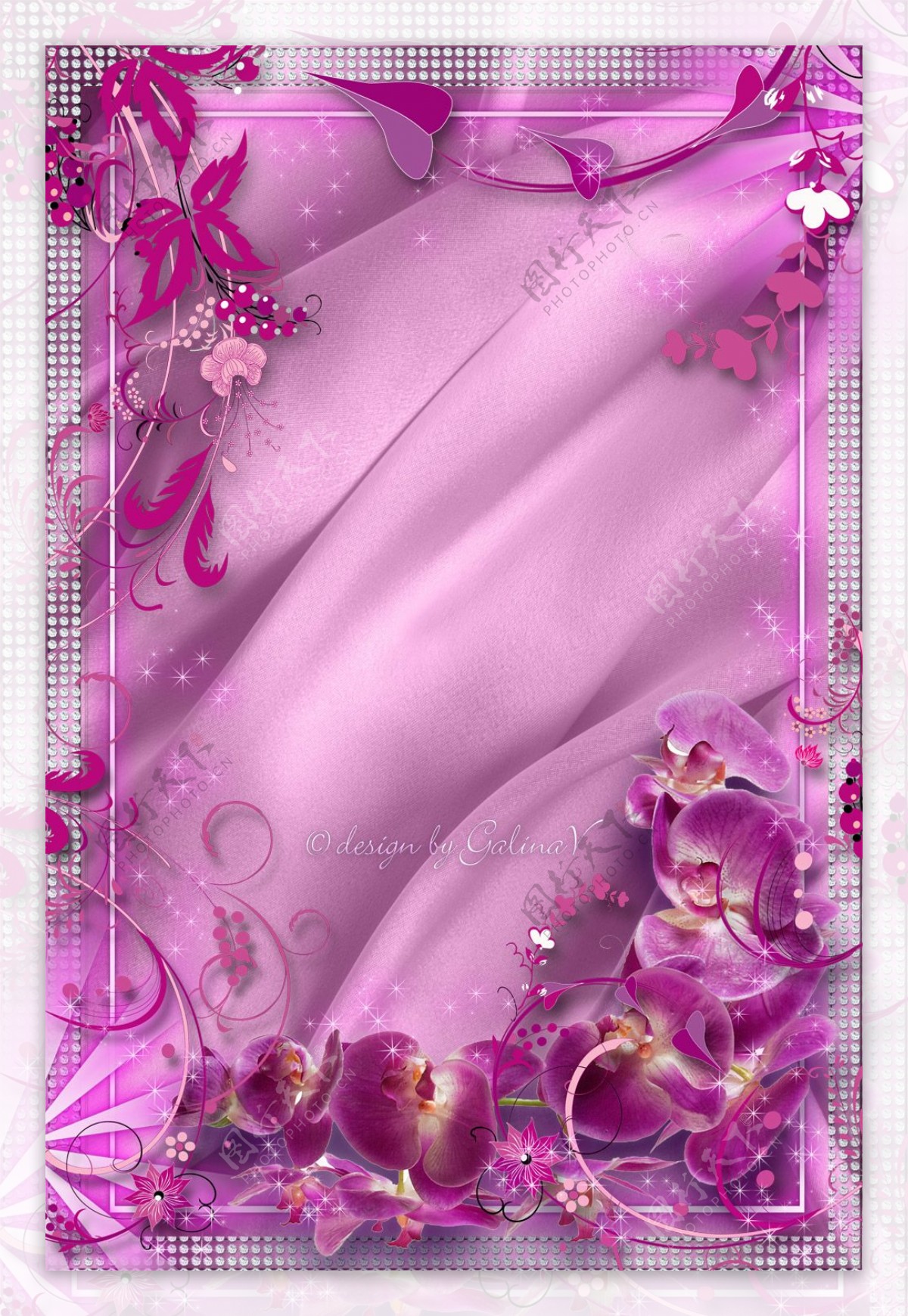 粉色花纹边框下载