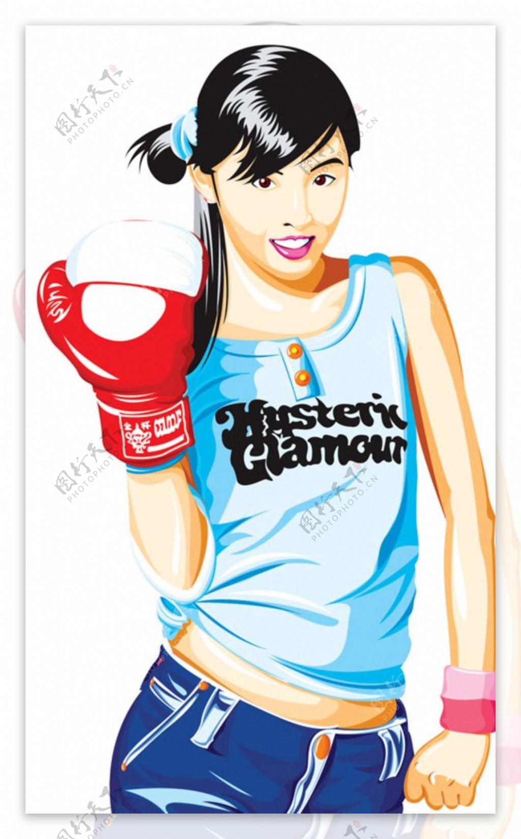拳击韩国卡通图片