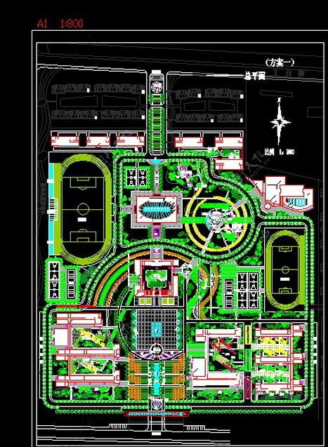 CAD校园规划图纸图片
