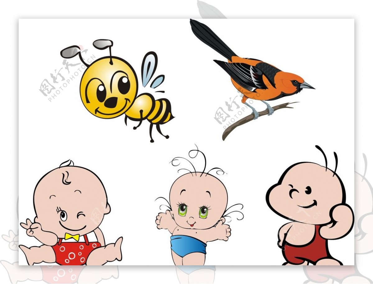 卡通婴儿蜜蜂图片