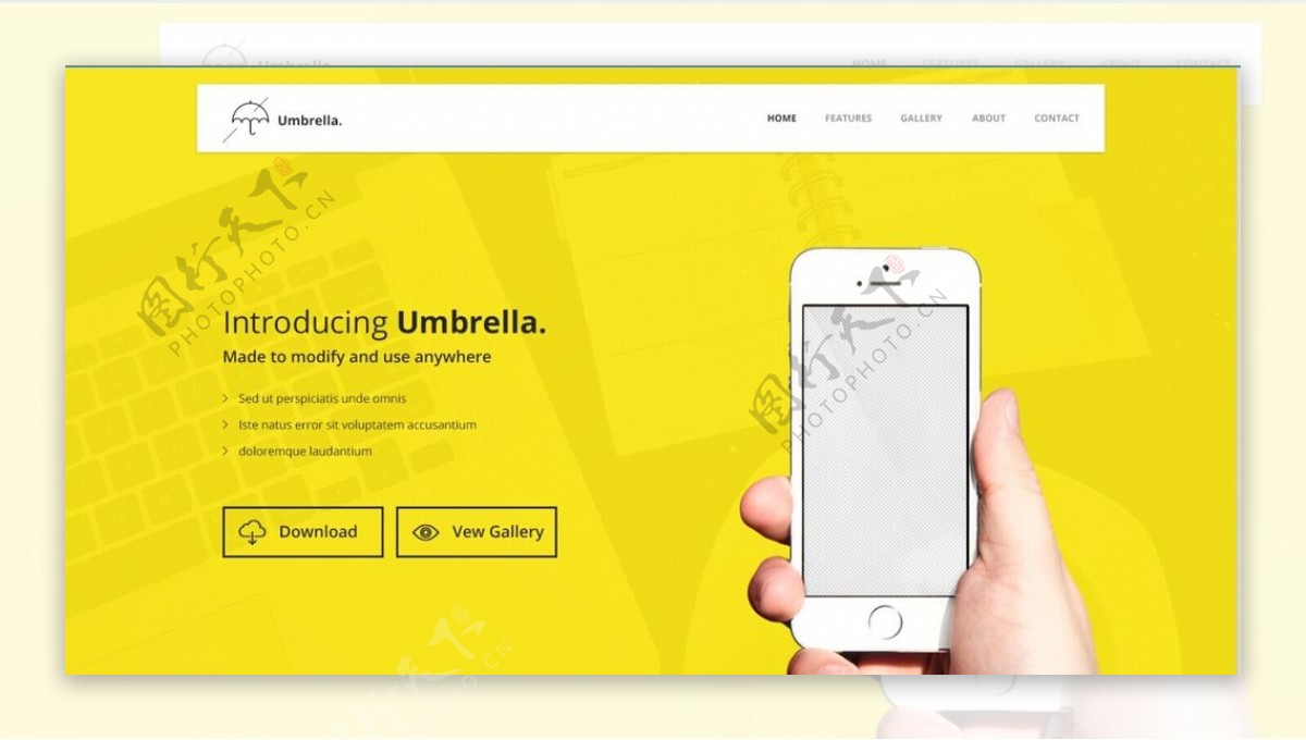 Umbrella网站模板图片