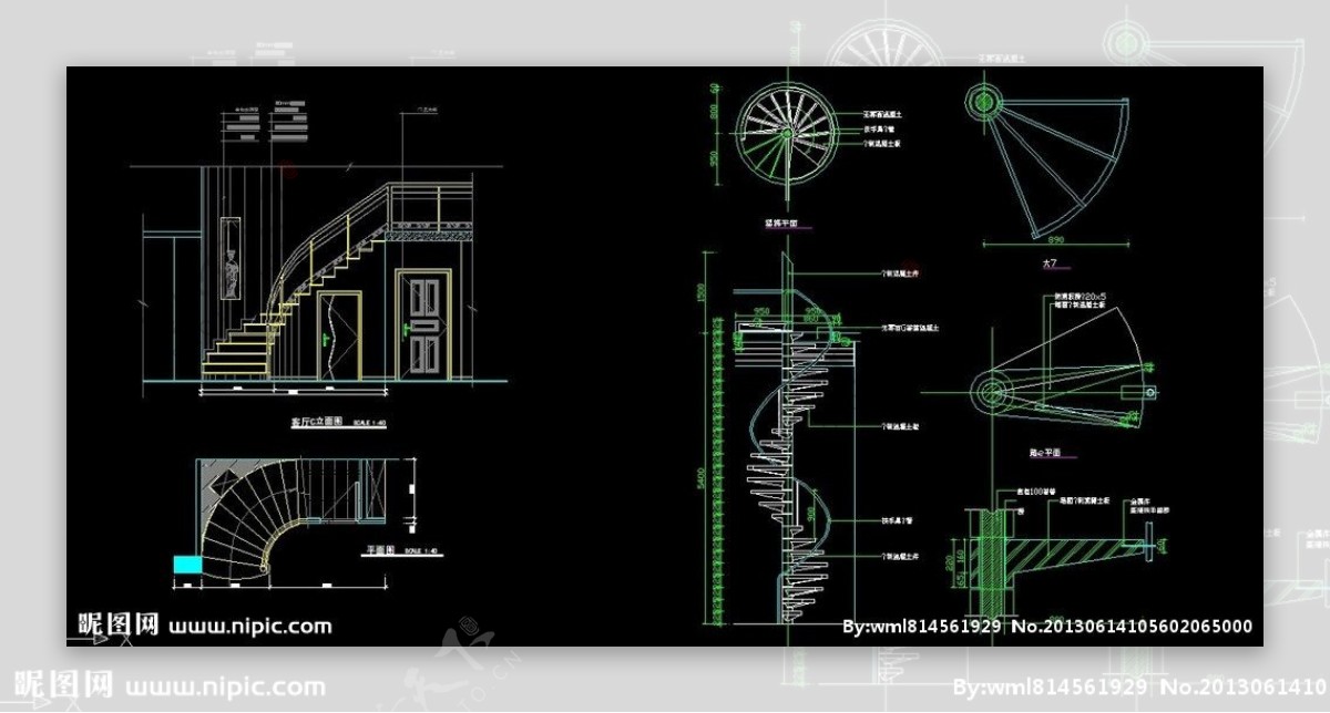 CAD楼梯图片