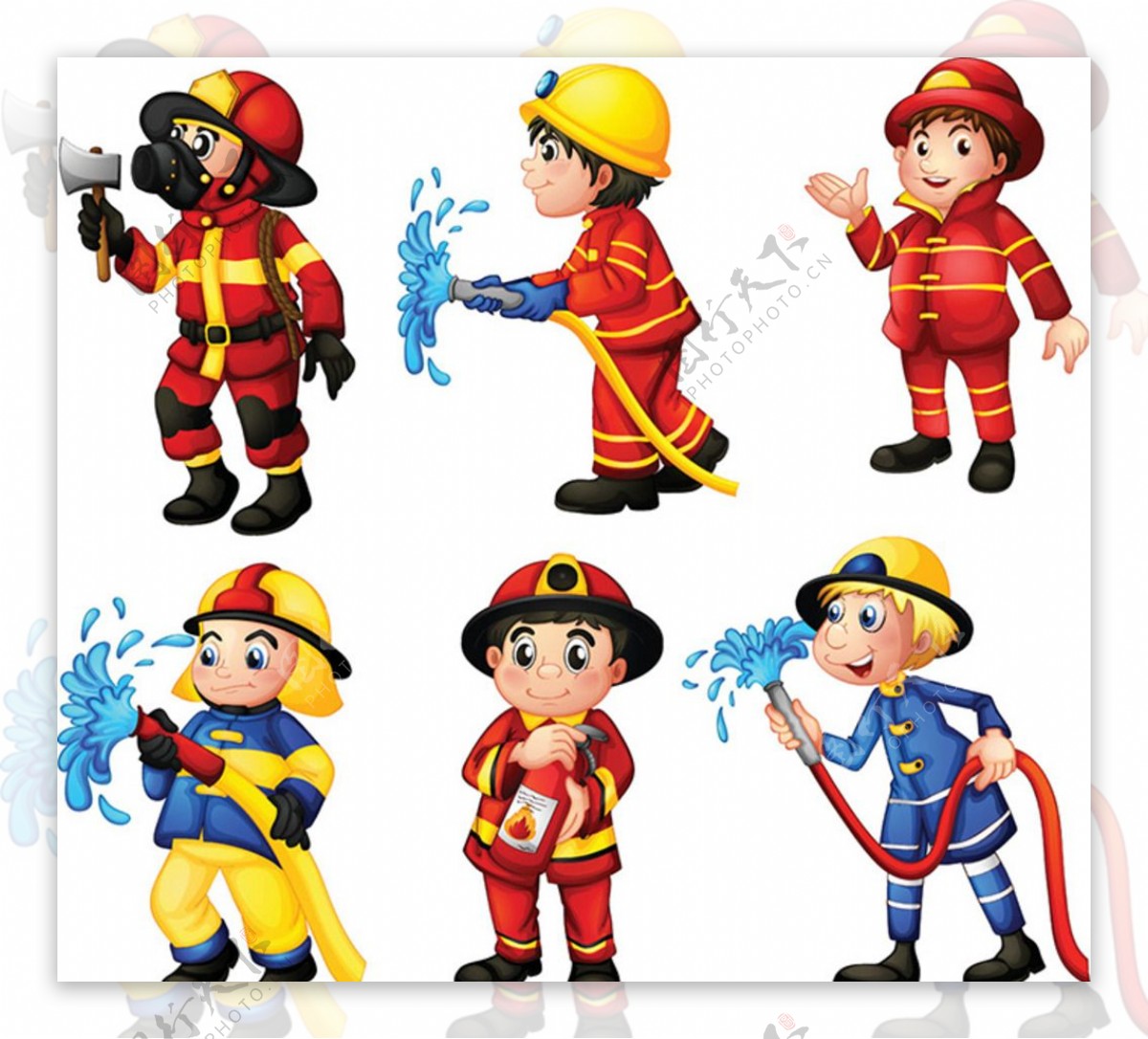 卡通消防防范广告图片