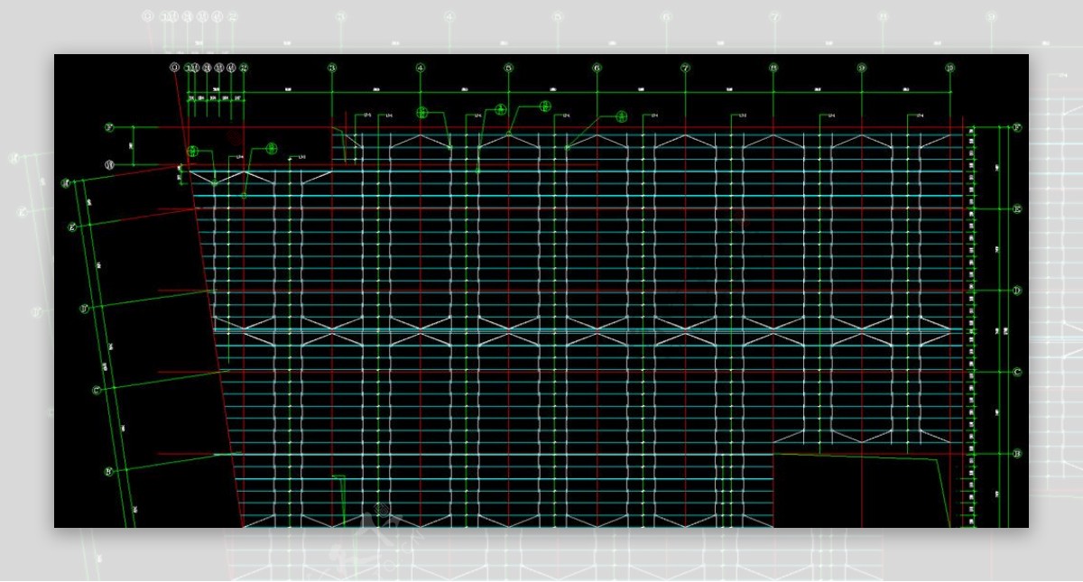 钢结构工程屋面结构布置图图片