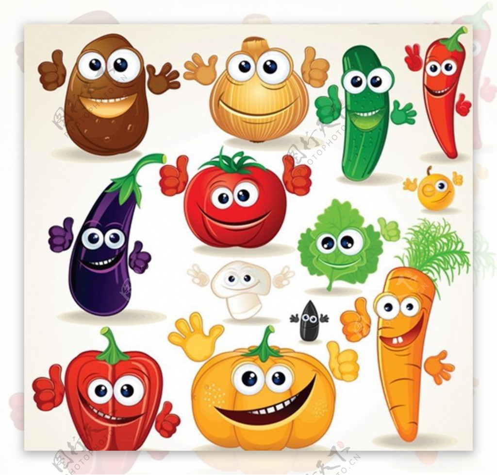 卡通瓜果蔬菜图片