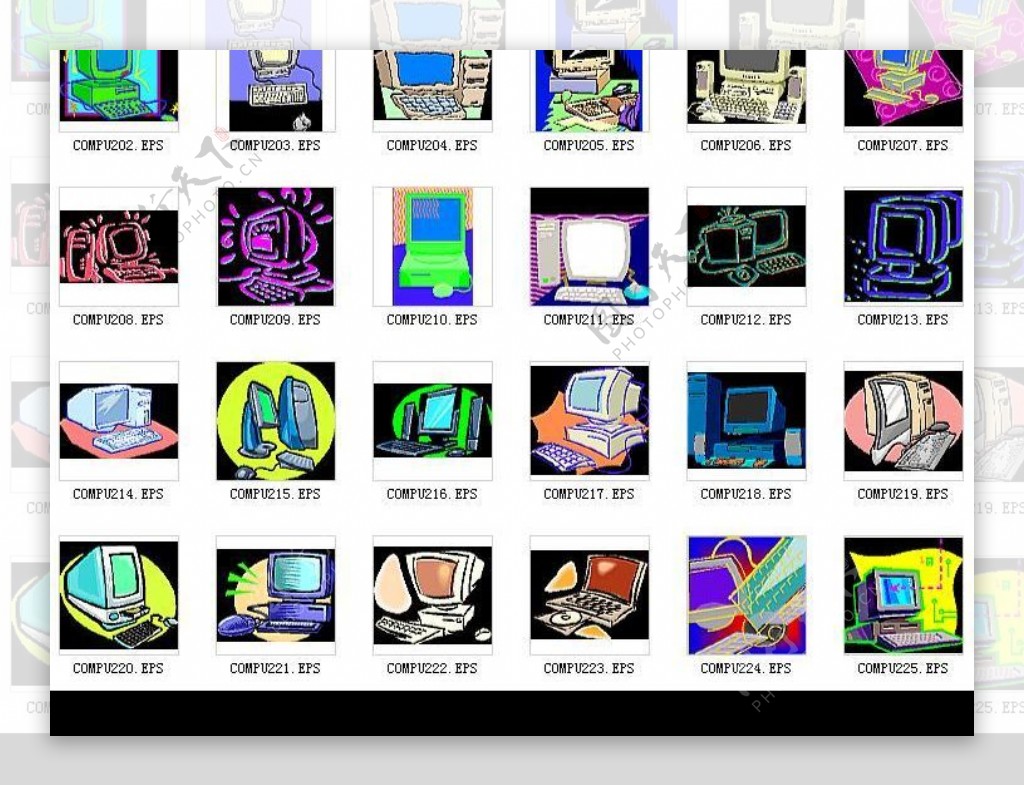 矢量电脑素材04图片素材-编号07955473-图行天下