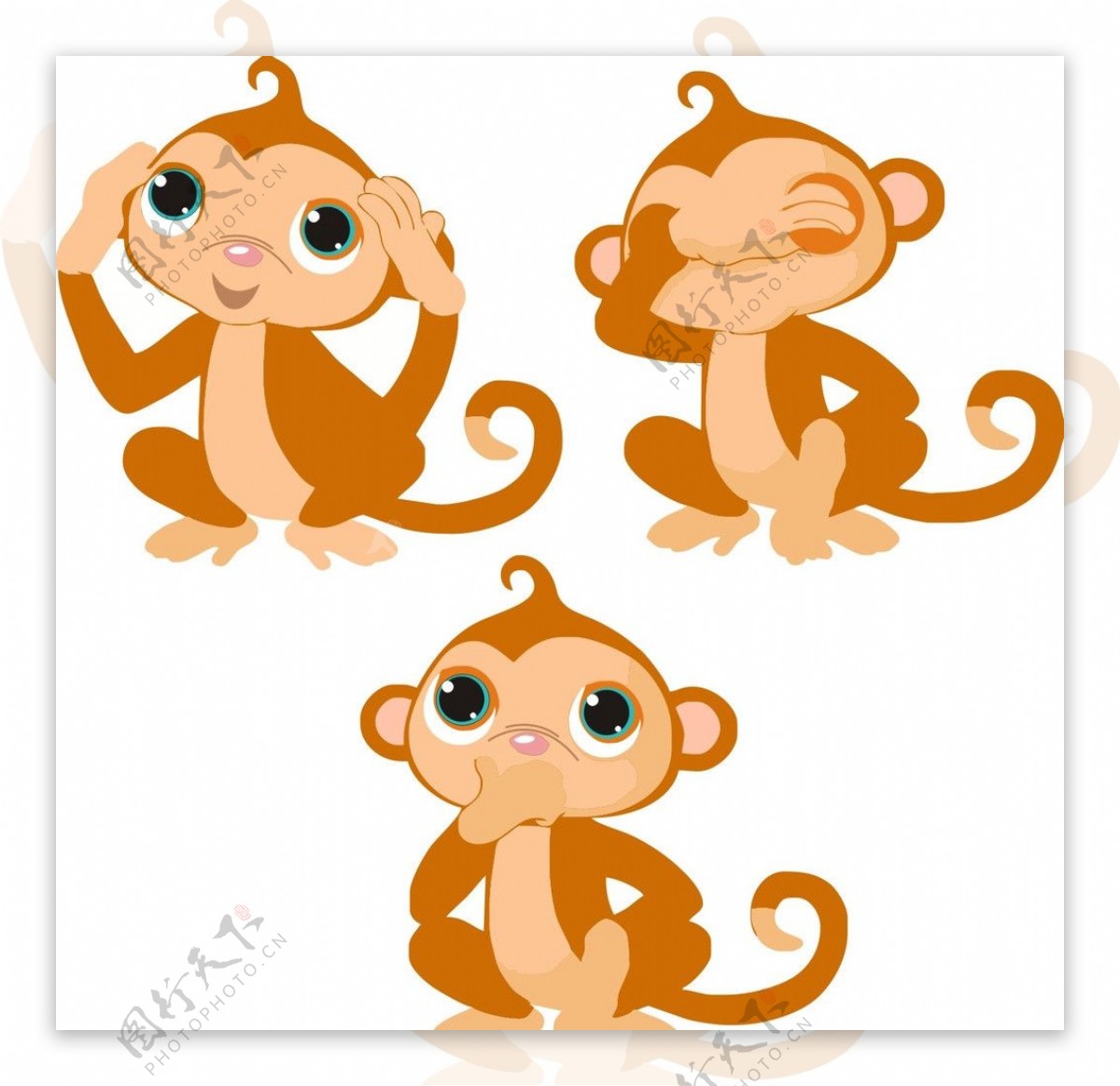 卡通可爱猴子图片