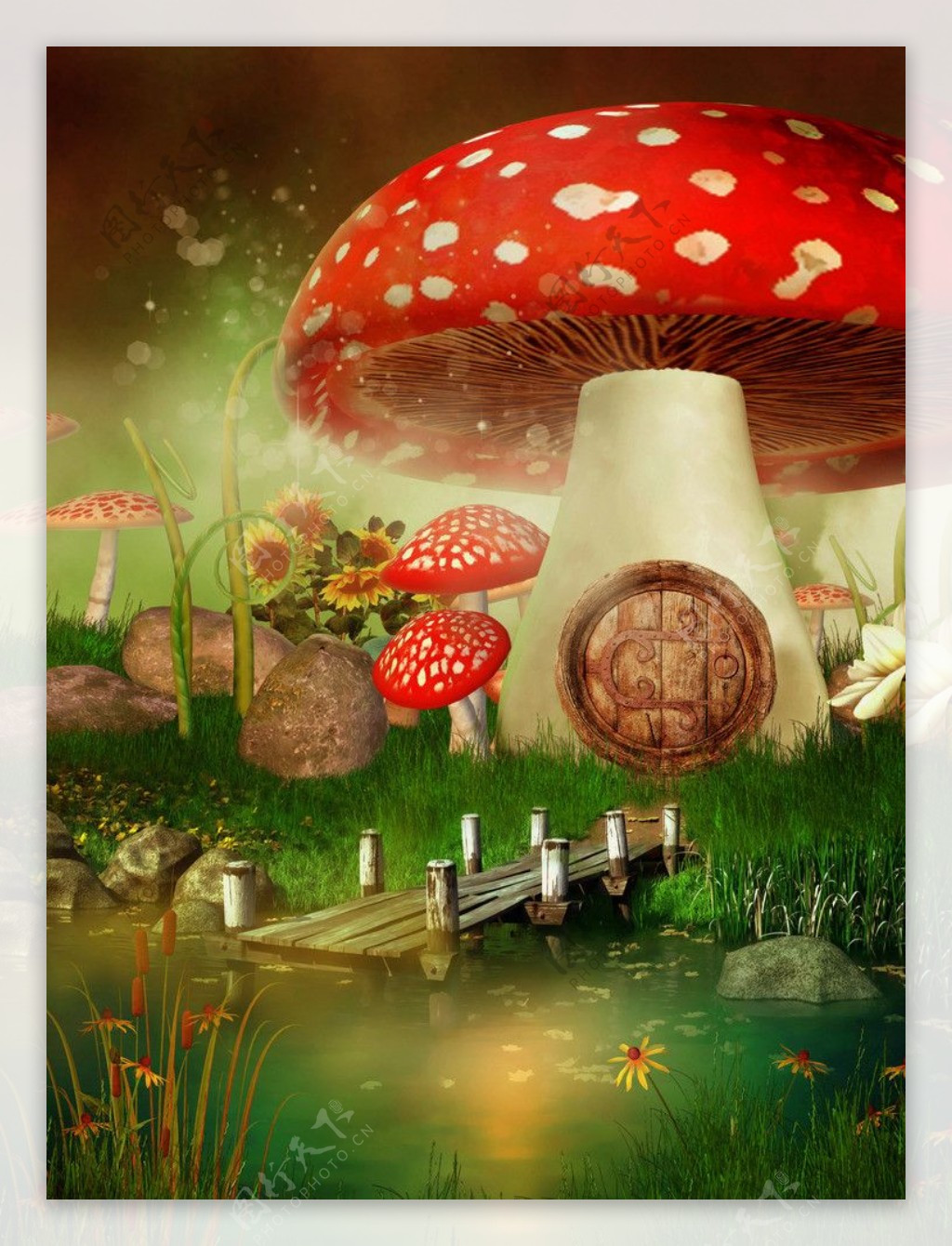 动漫蘑菇图片