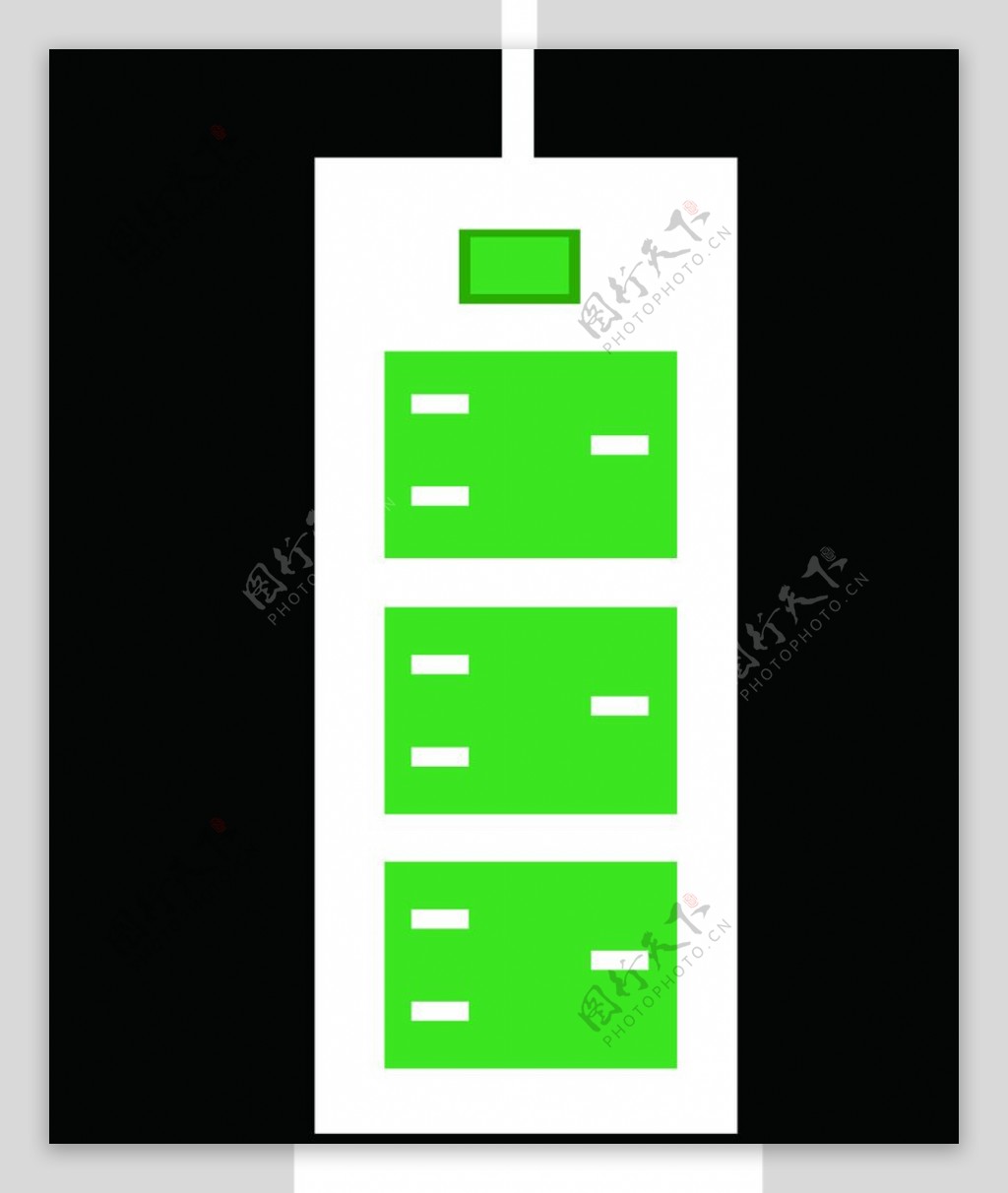绿色电源插座矢量图片