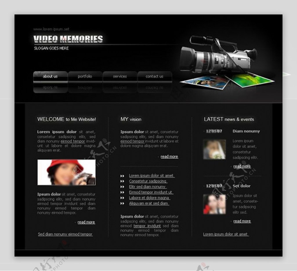 欧美摄影图片网站模板