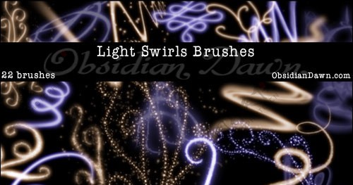 卷状光线高清梦幻Photoshop和GIMP笔刷SSlightswirls