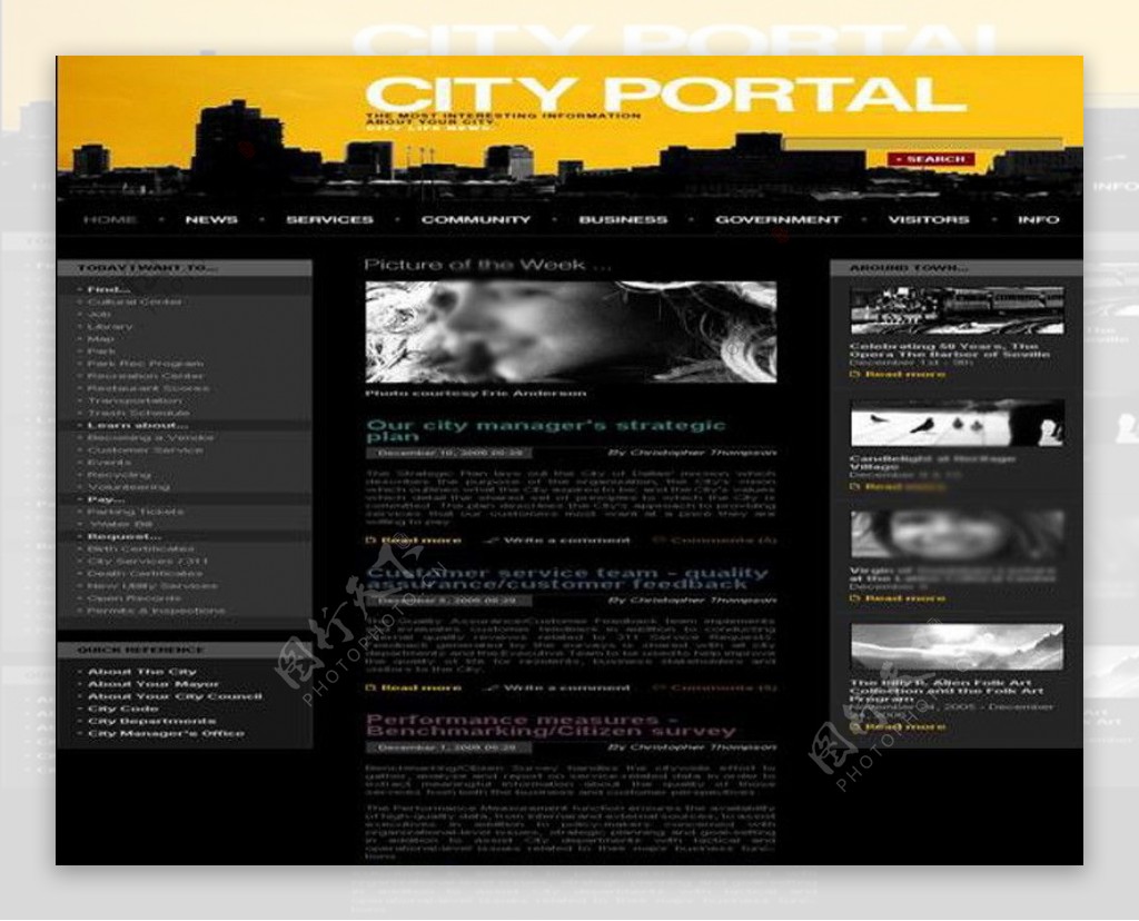 欧美城市个性模板图片