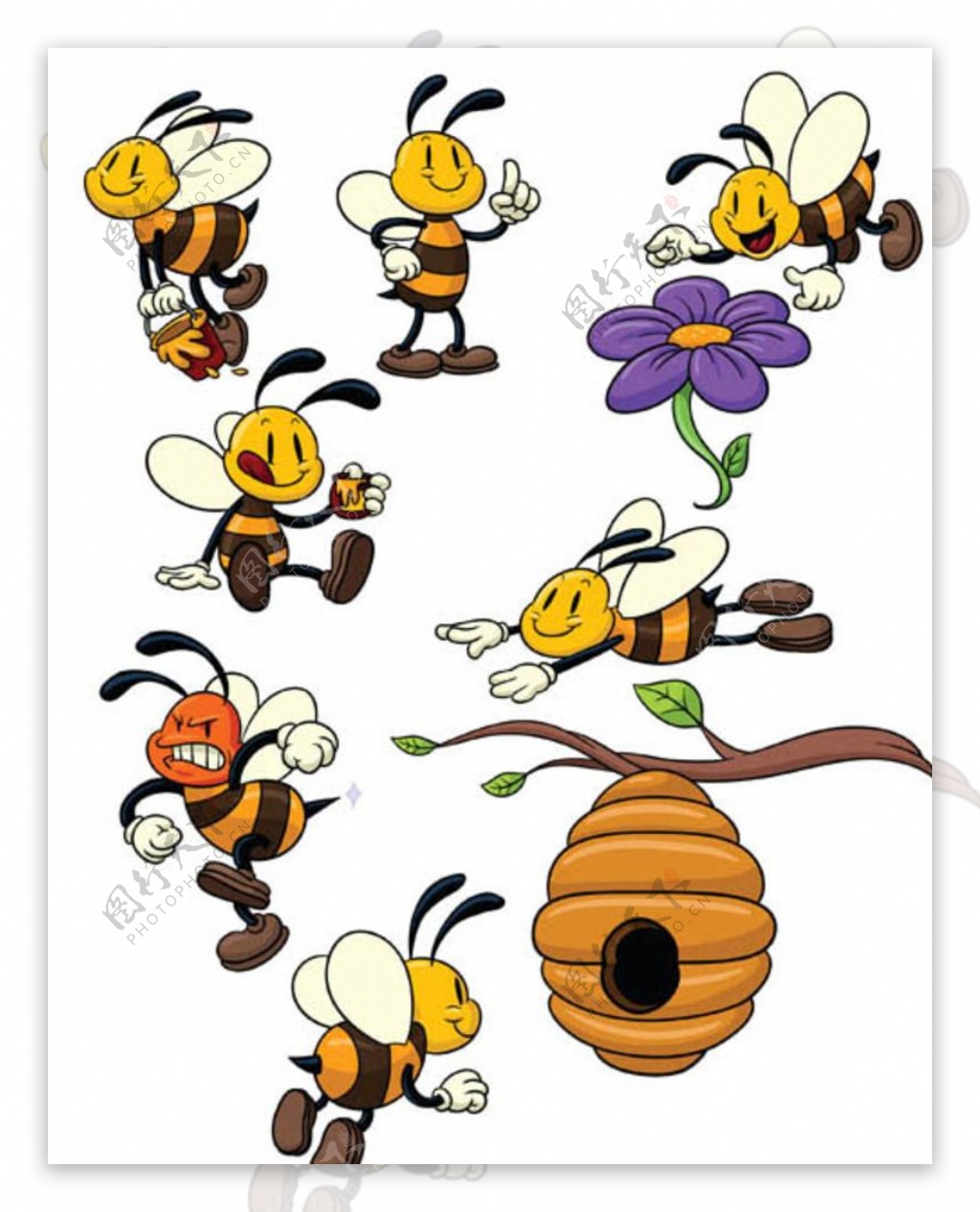 卡通小蜜蜂图片