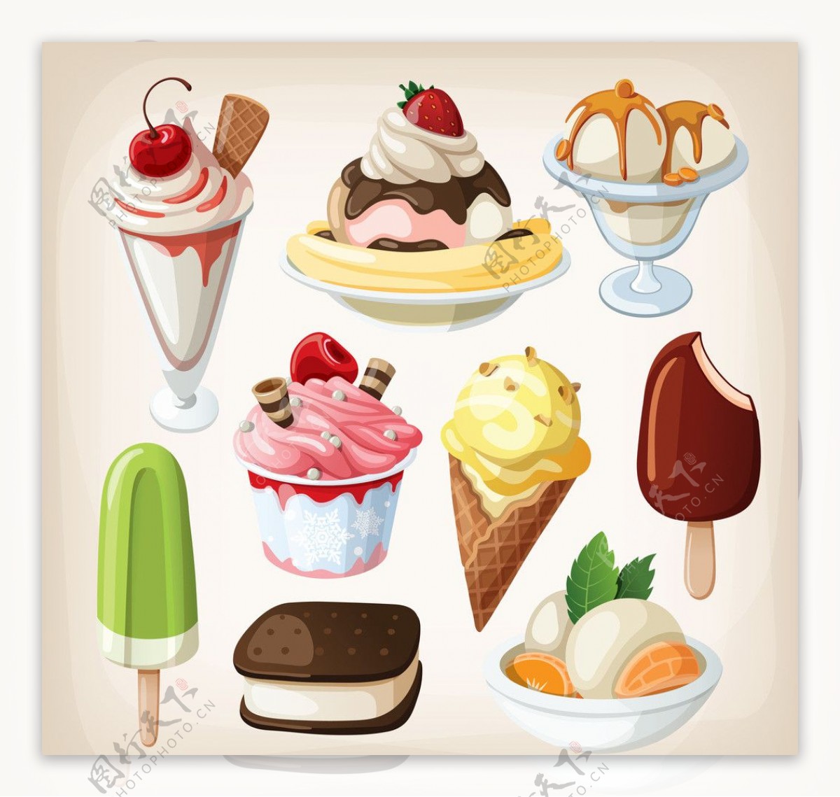 冰淇淋蛋糕图片