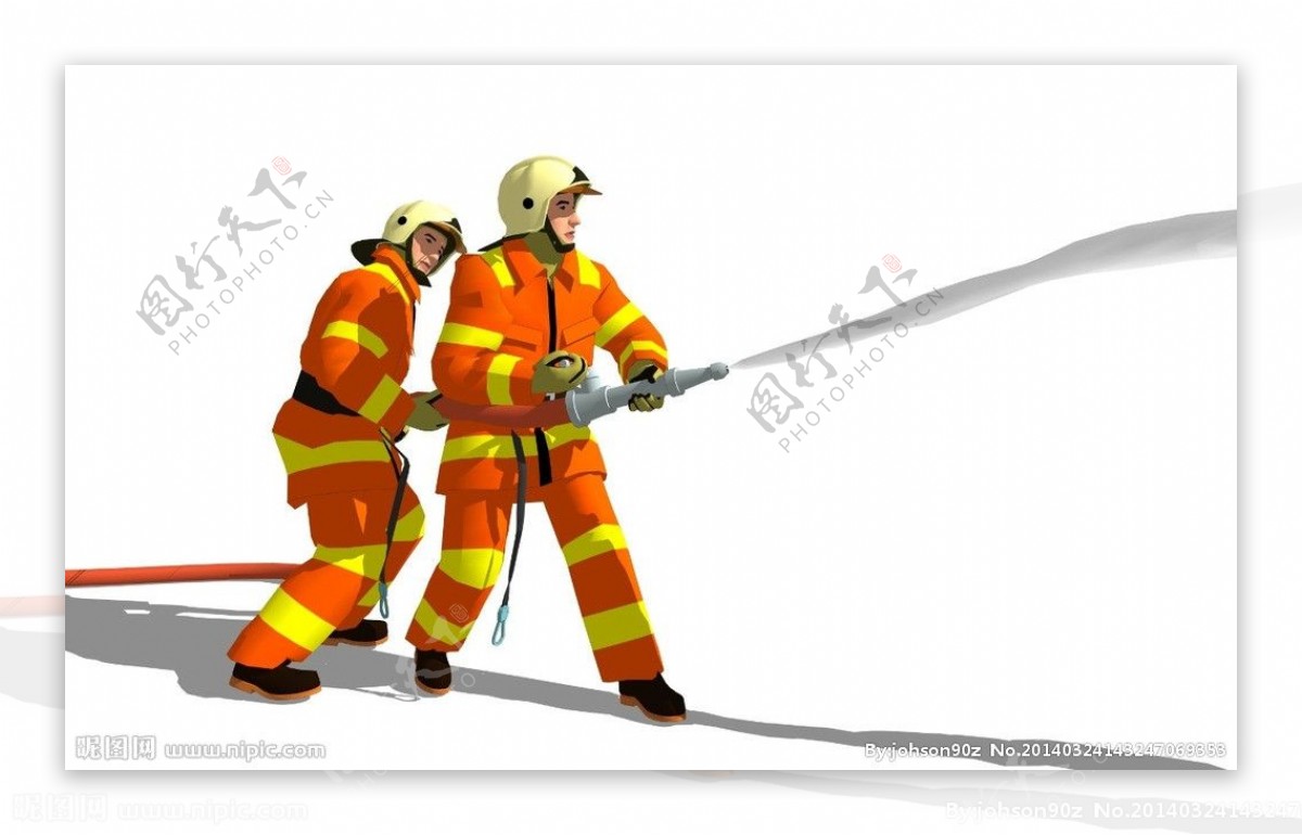 3D人物消防员图片