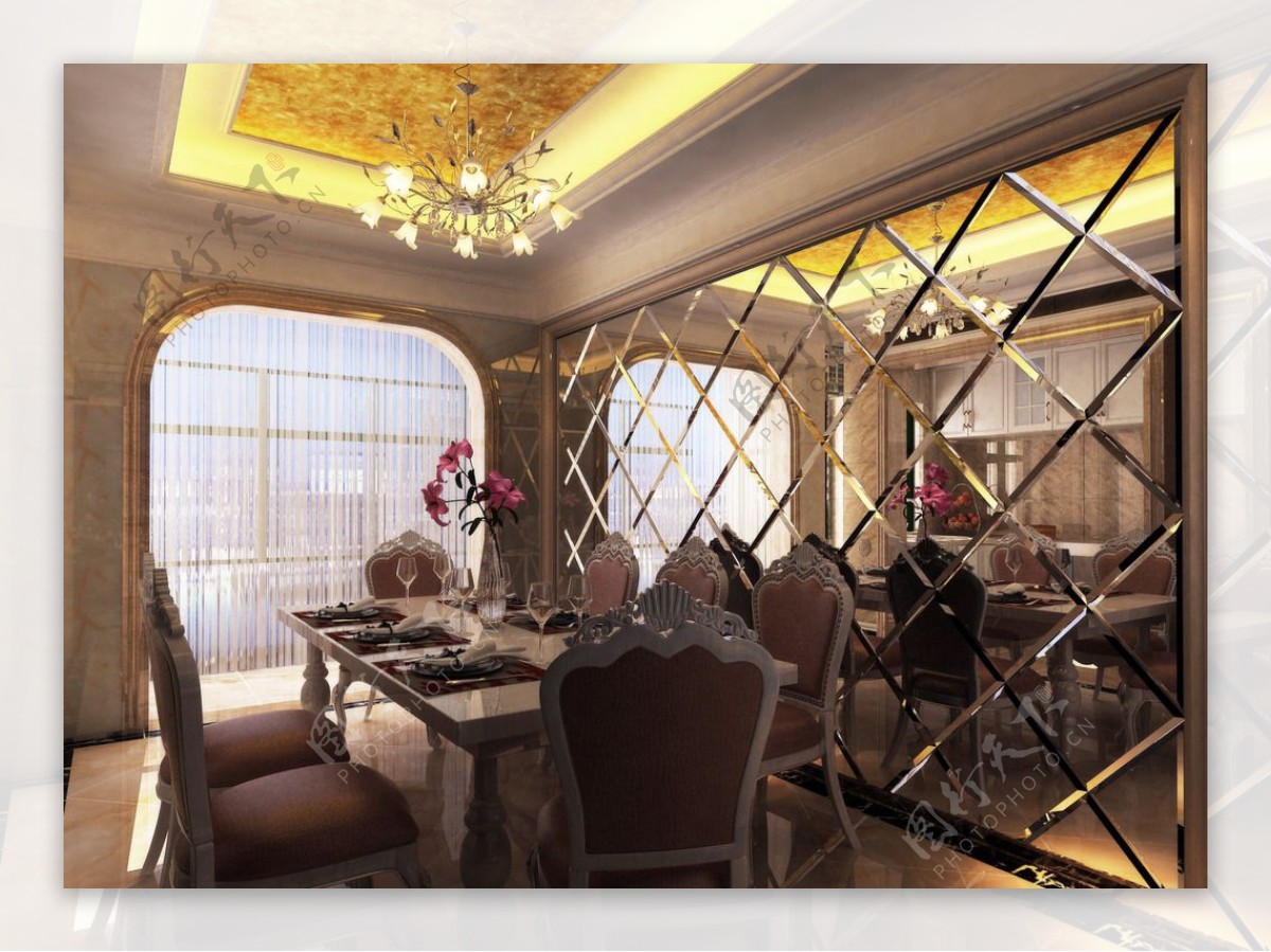 欧式客餐厅 - 效果图交流区-建E室内设计网