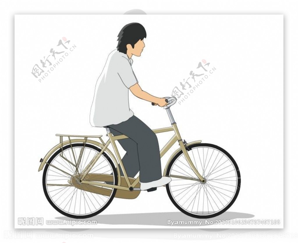 骑自行车的男子